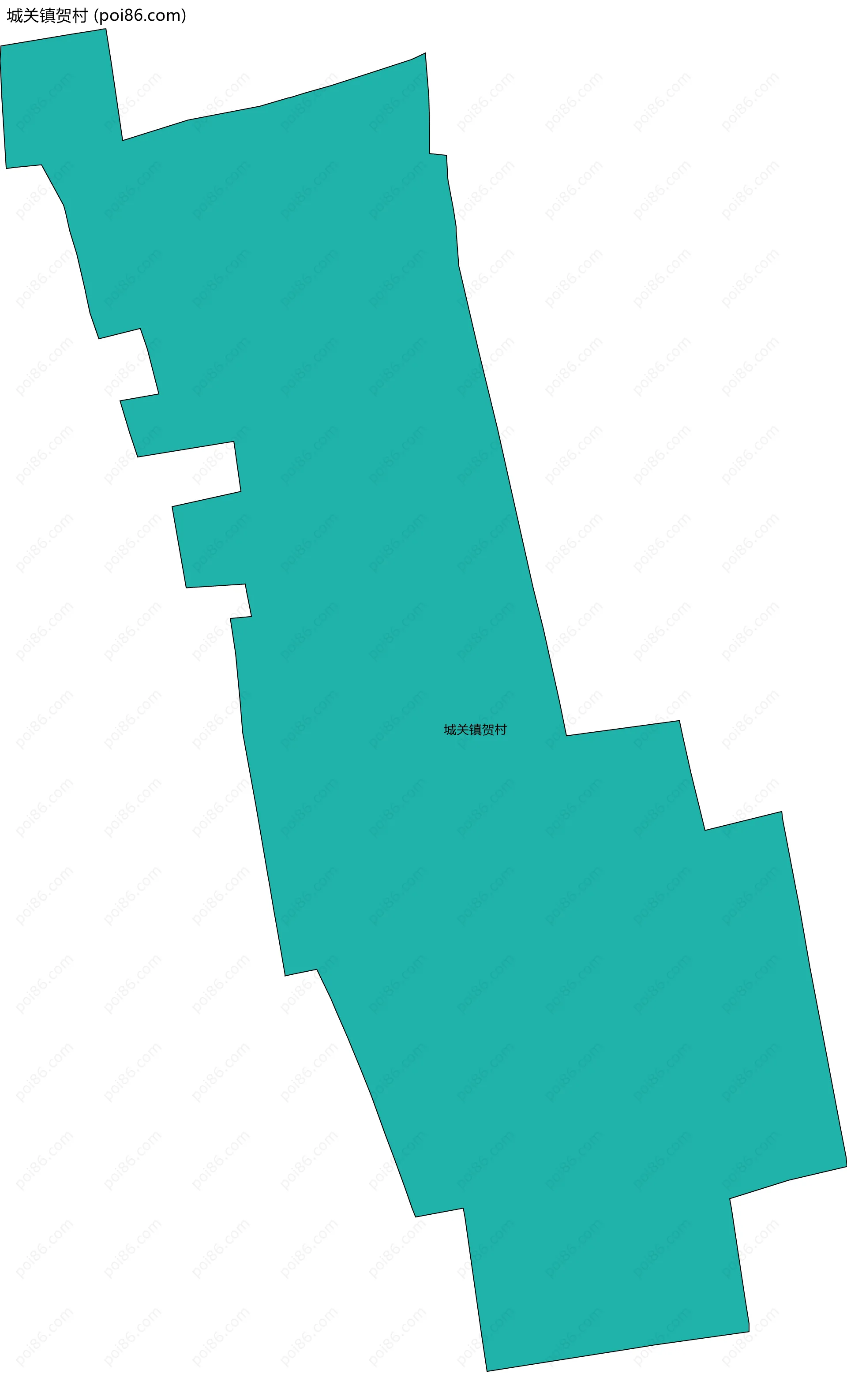 城关镇贺村边界地图