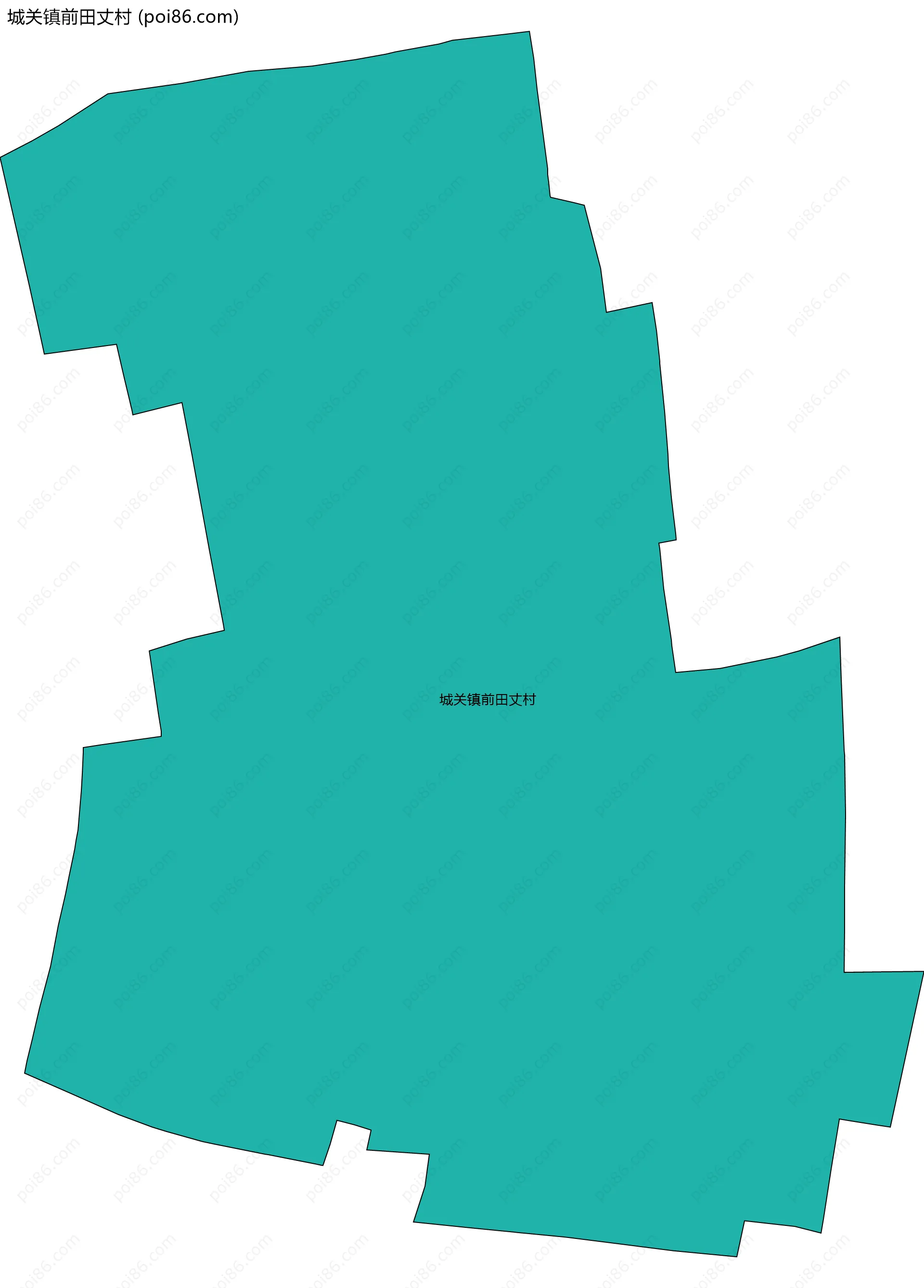 城关镇前田丈村边界地图
