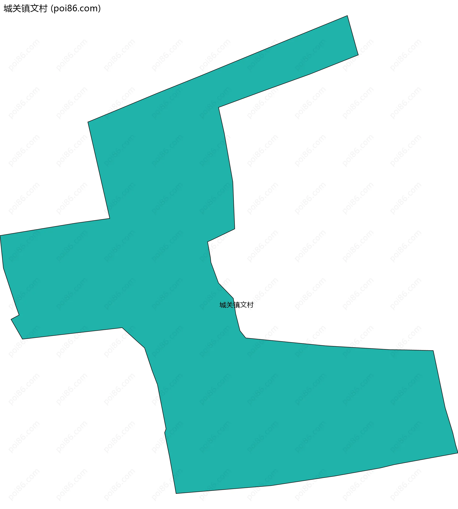 城关镇文村边界地图