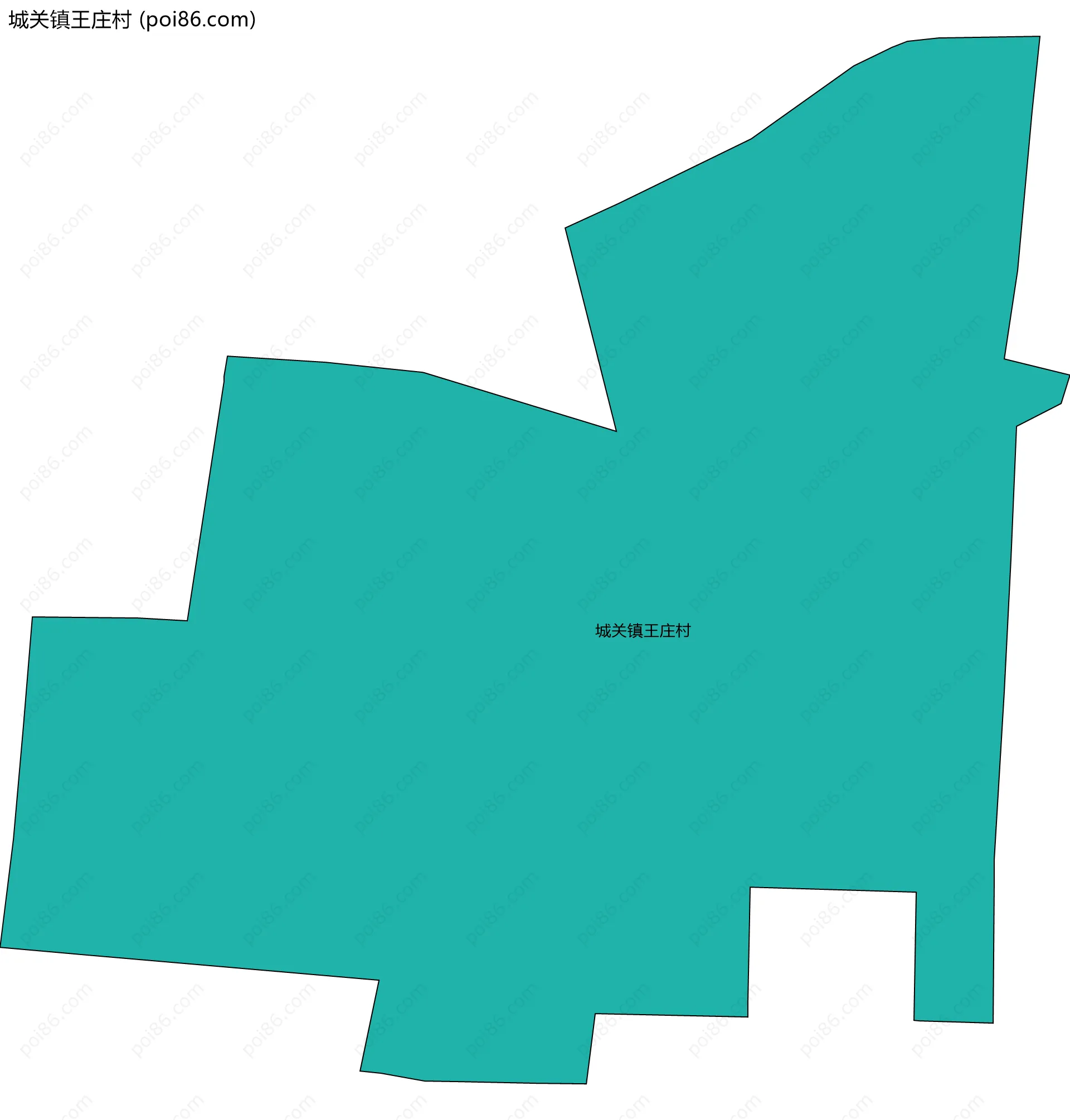 城关镇王庄村边界地图