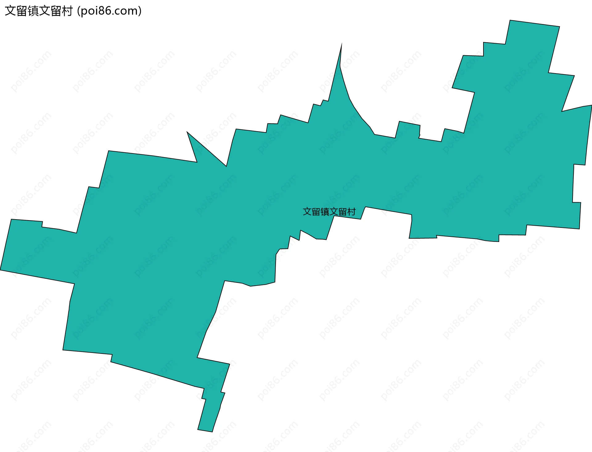 文留镇文留村边界地图