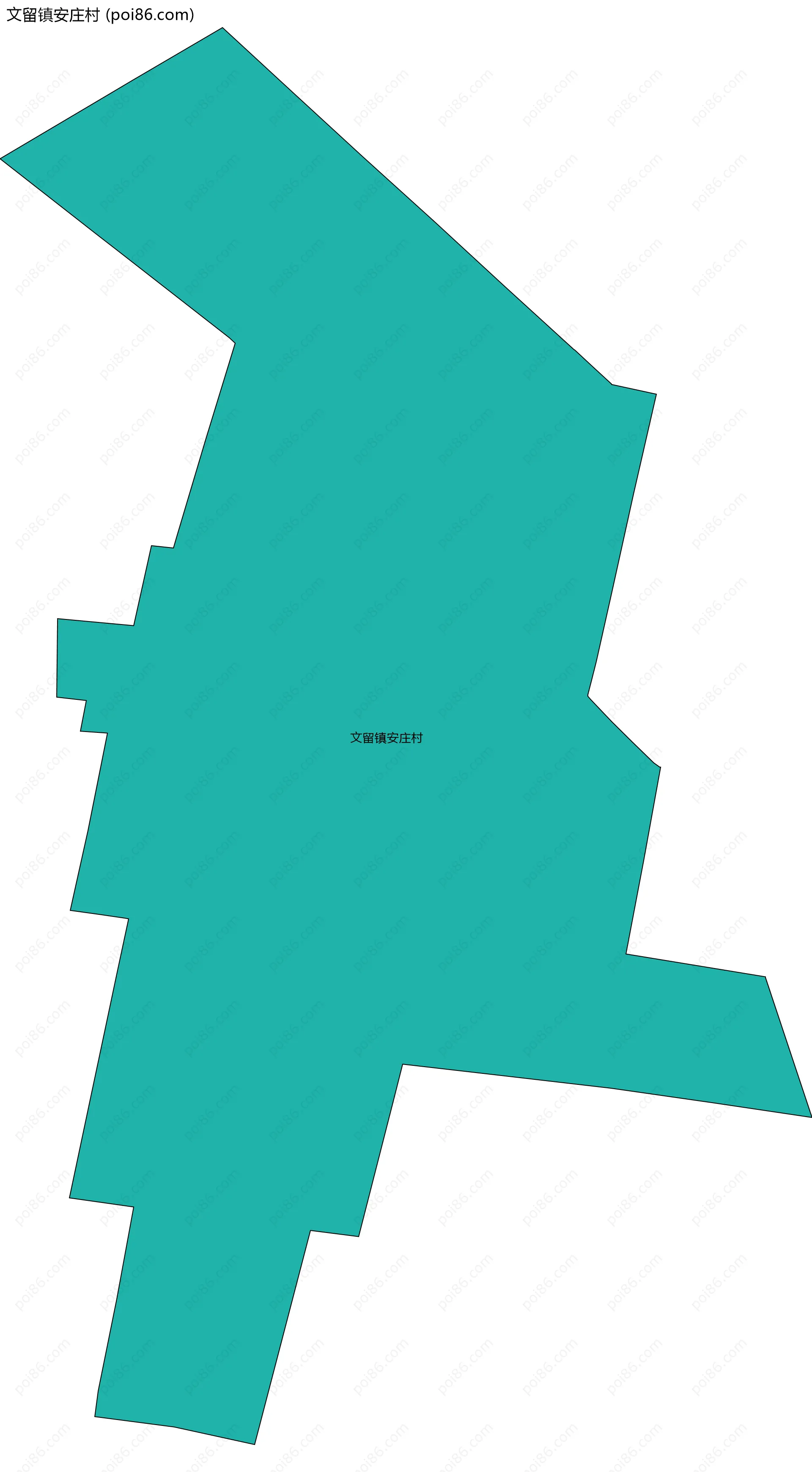 文留镇安庄村边界地图
