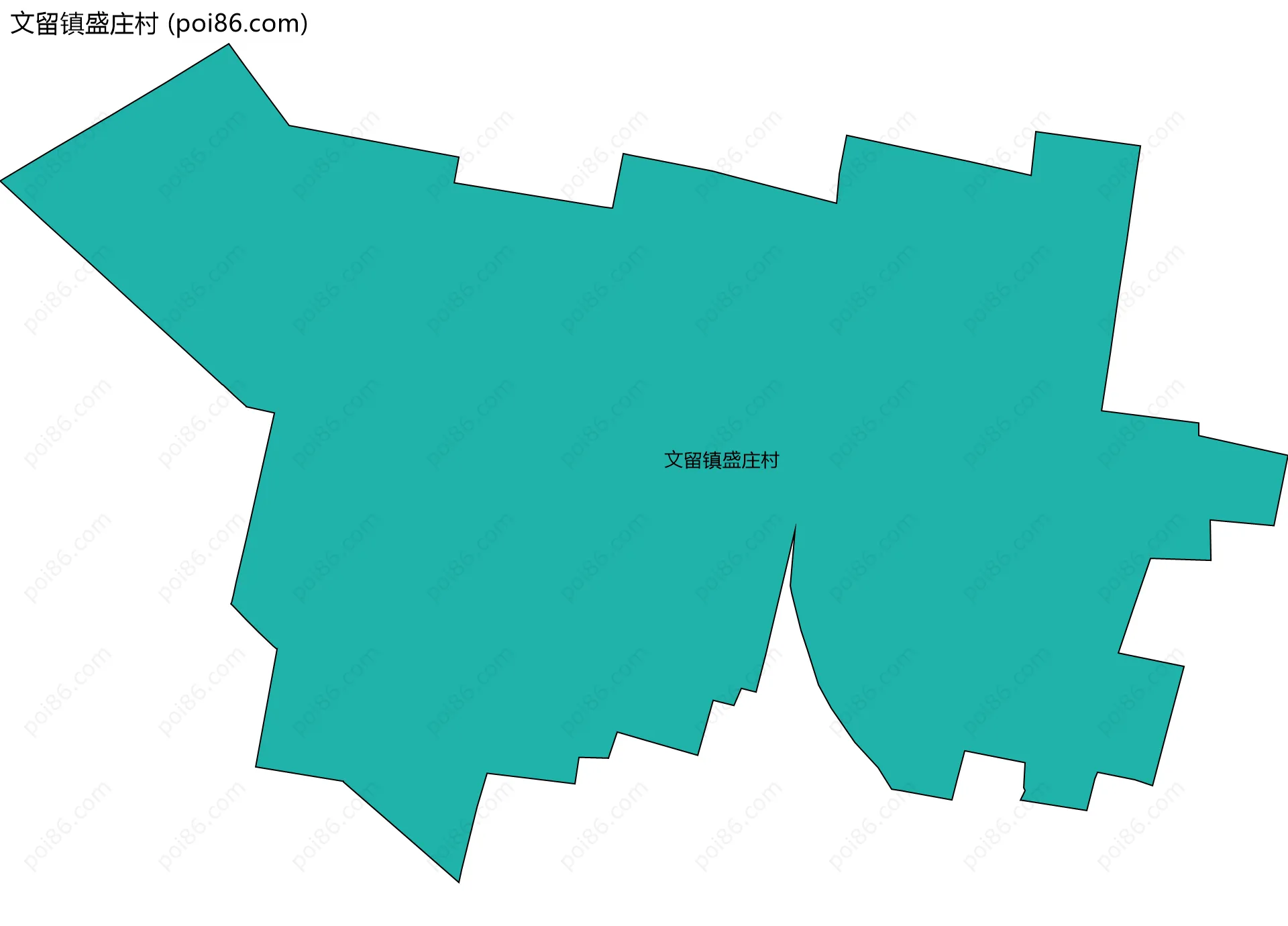文留镇盛庄村边界地图
