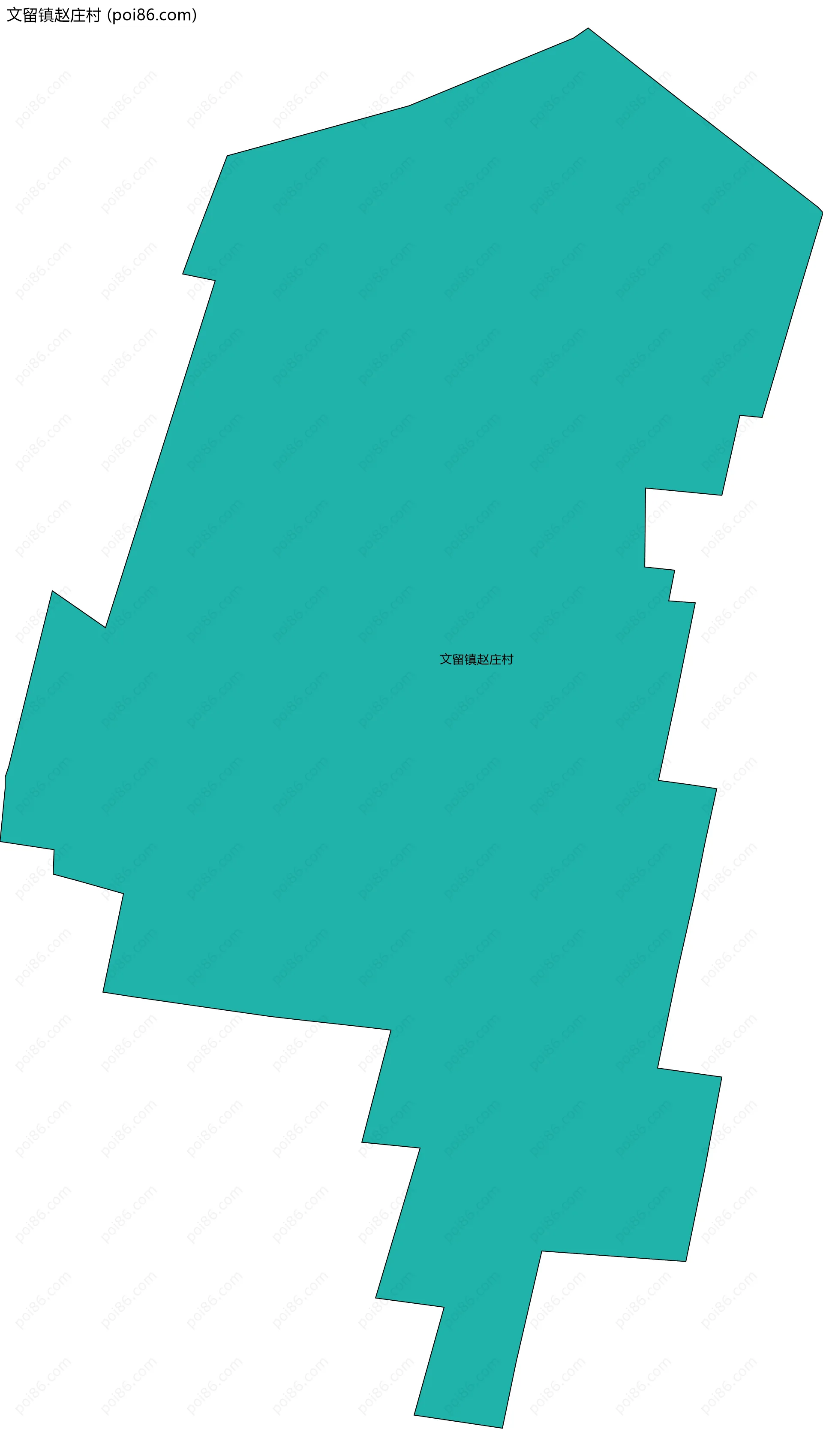 文留镇赵庄村边界地图