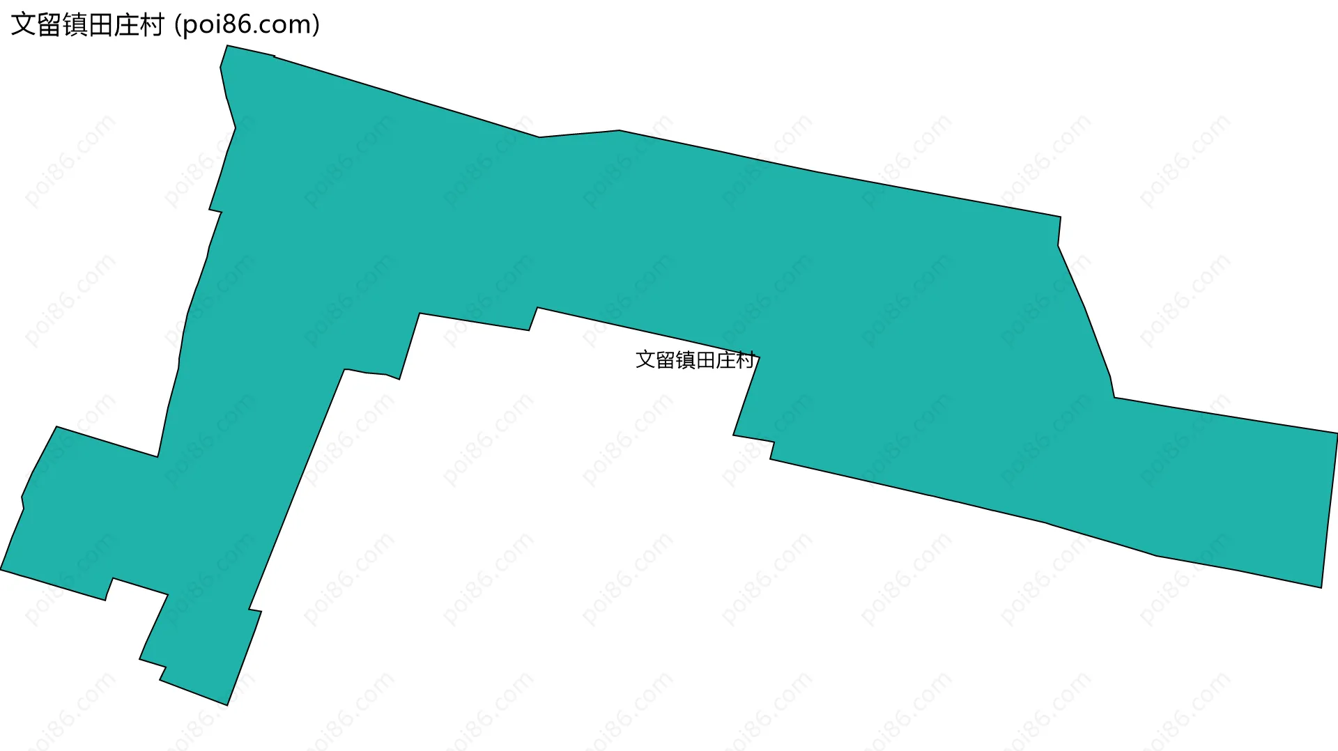 文留镇田庄村边界地图