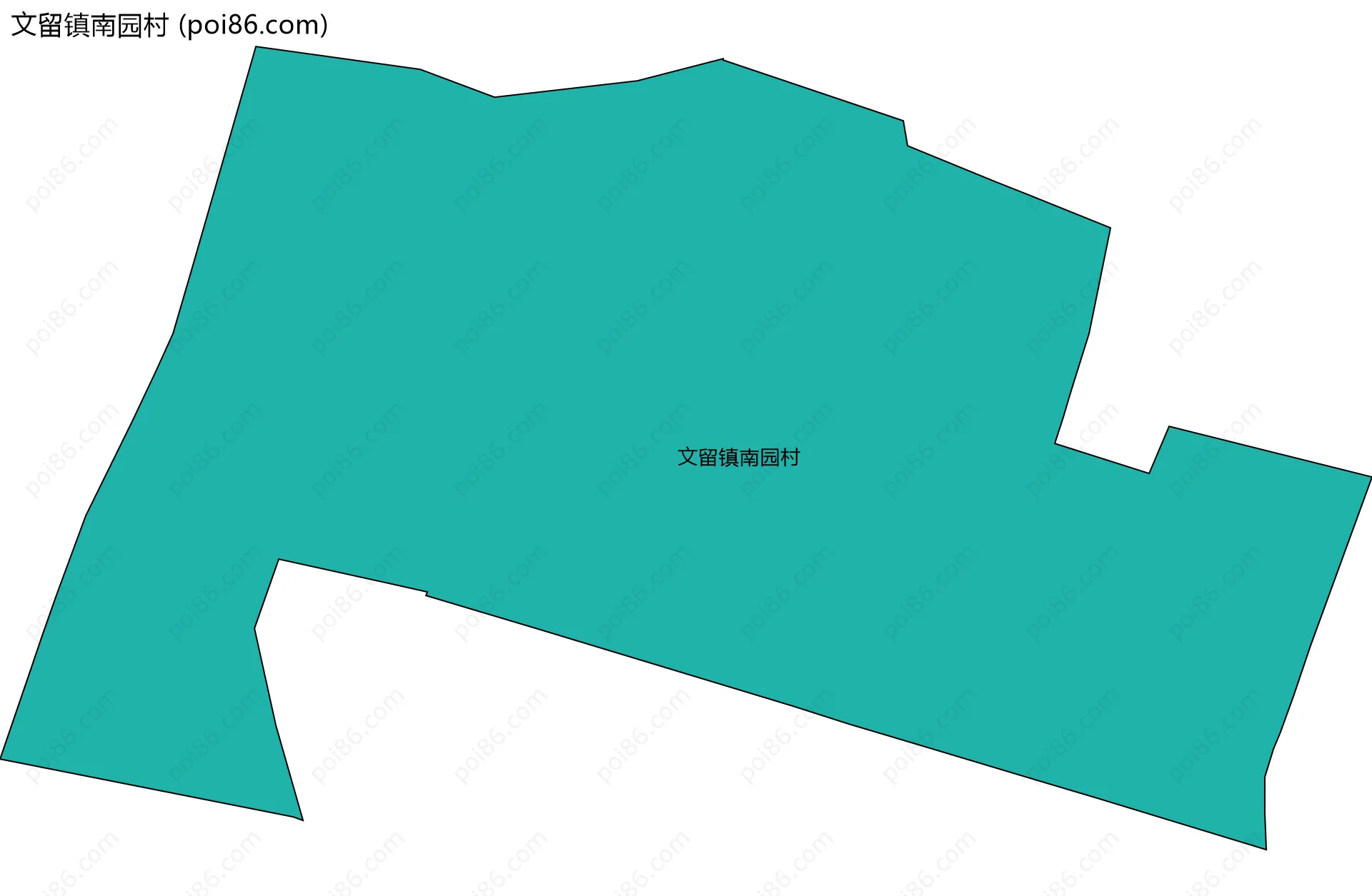 文留镇南园村边界地图