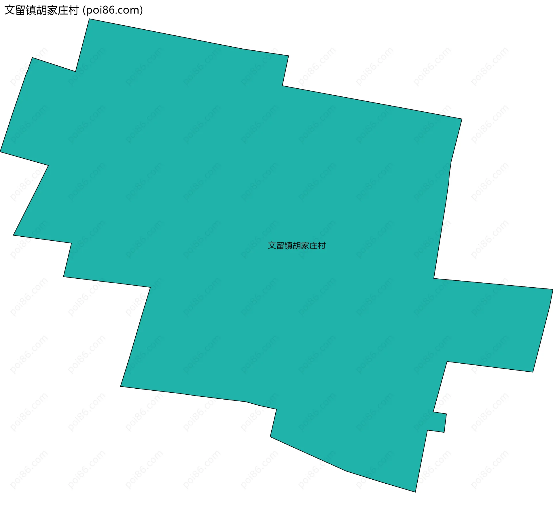 文留镇胡家庄村边界地图