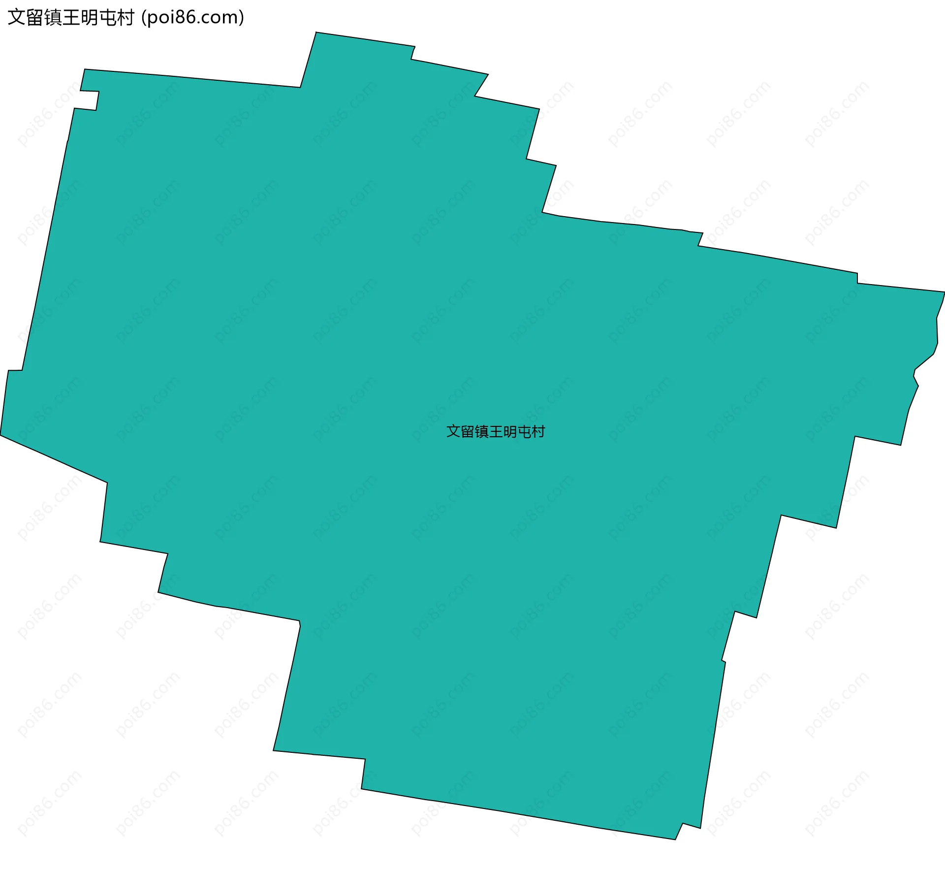文留镇王明屯村边界地图