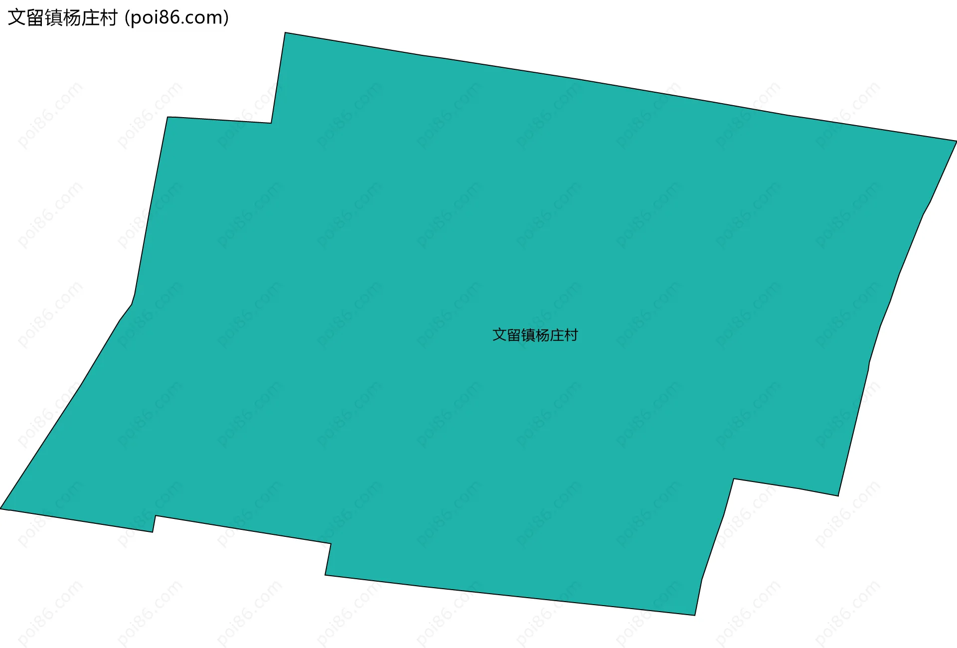 文留镇杨庄村边界地图