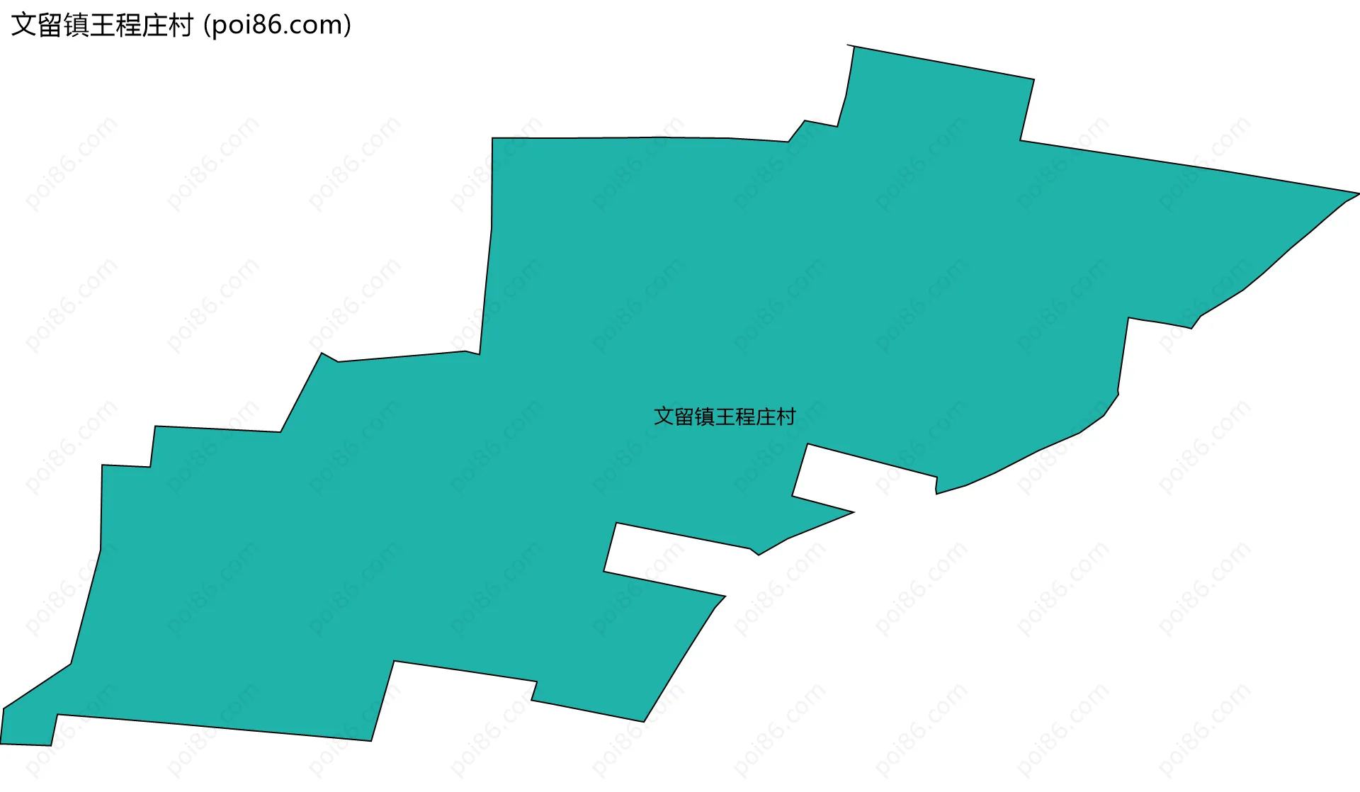文留镇王程庄村边界地图