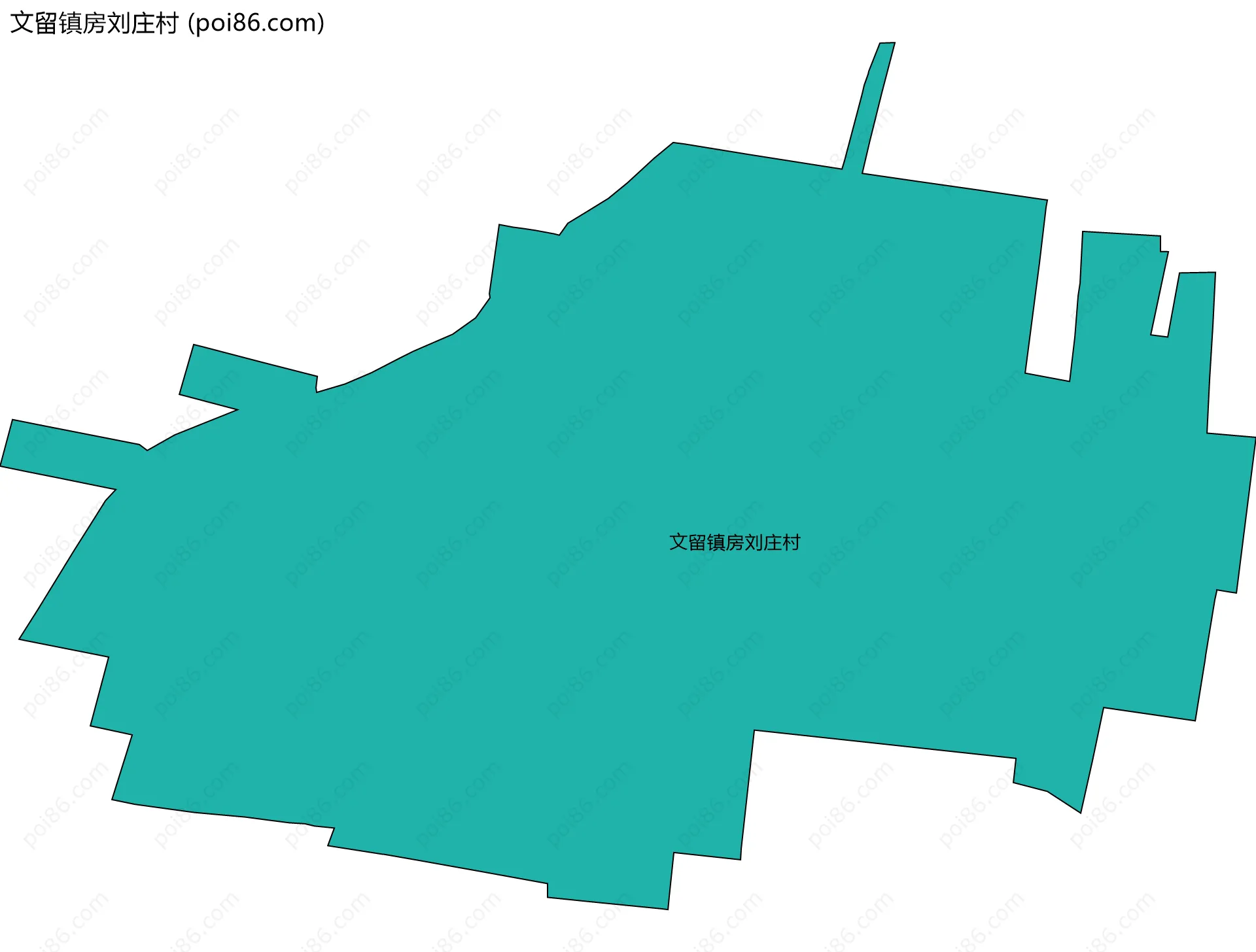 文留镇房刘庄村边界地图