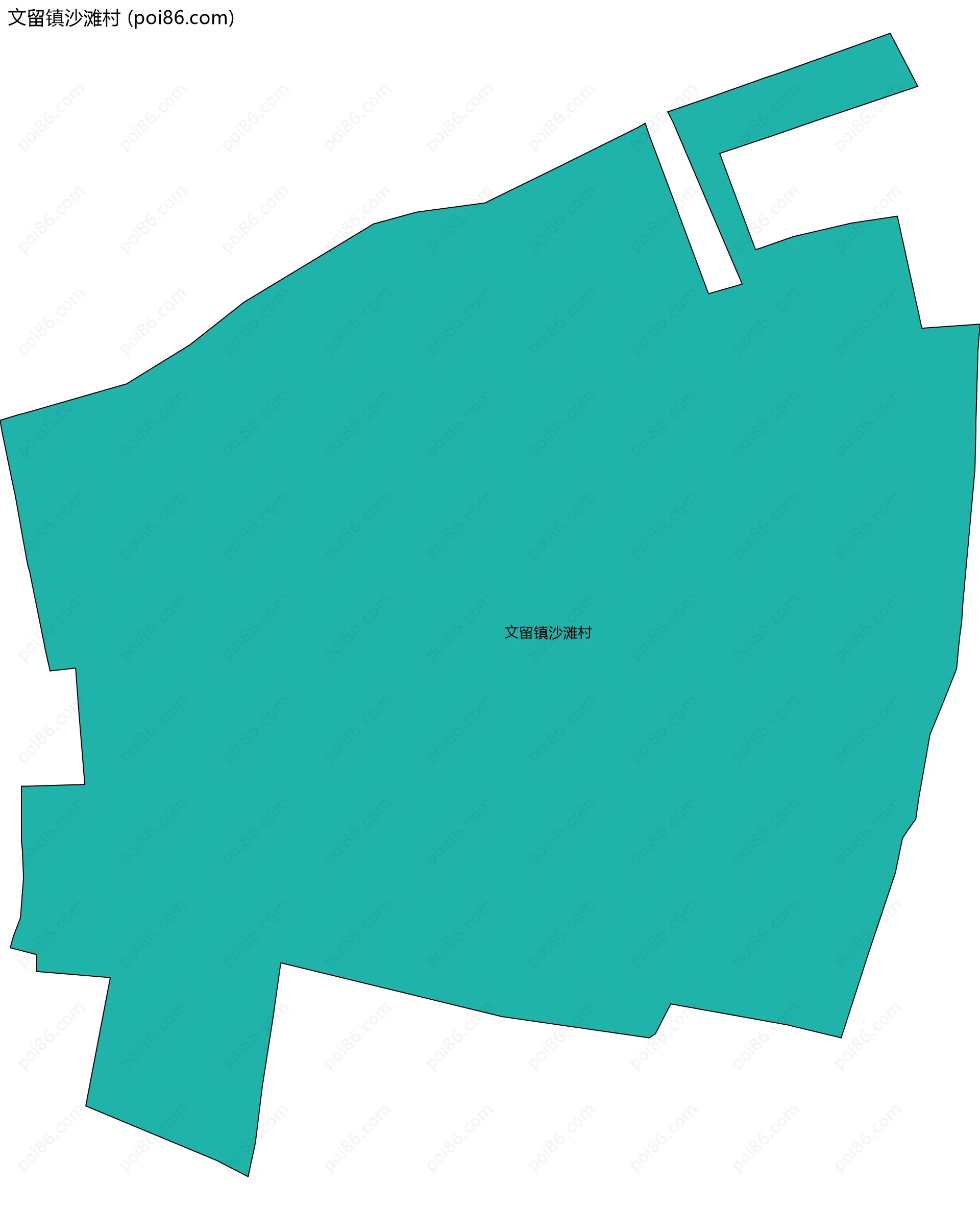 文留镇沙滩村边界地图
