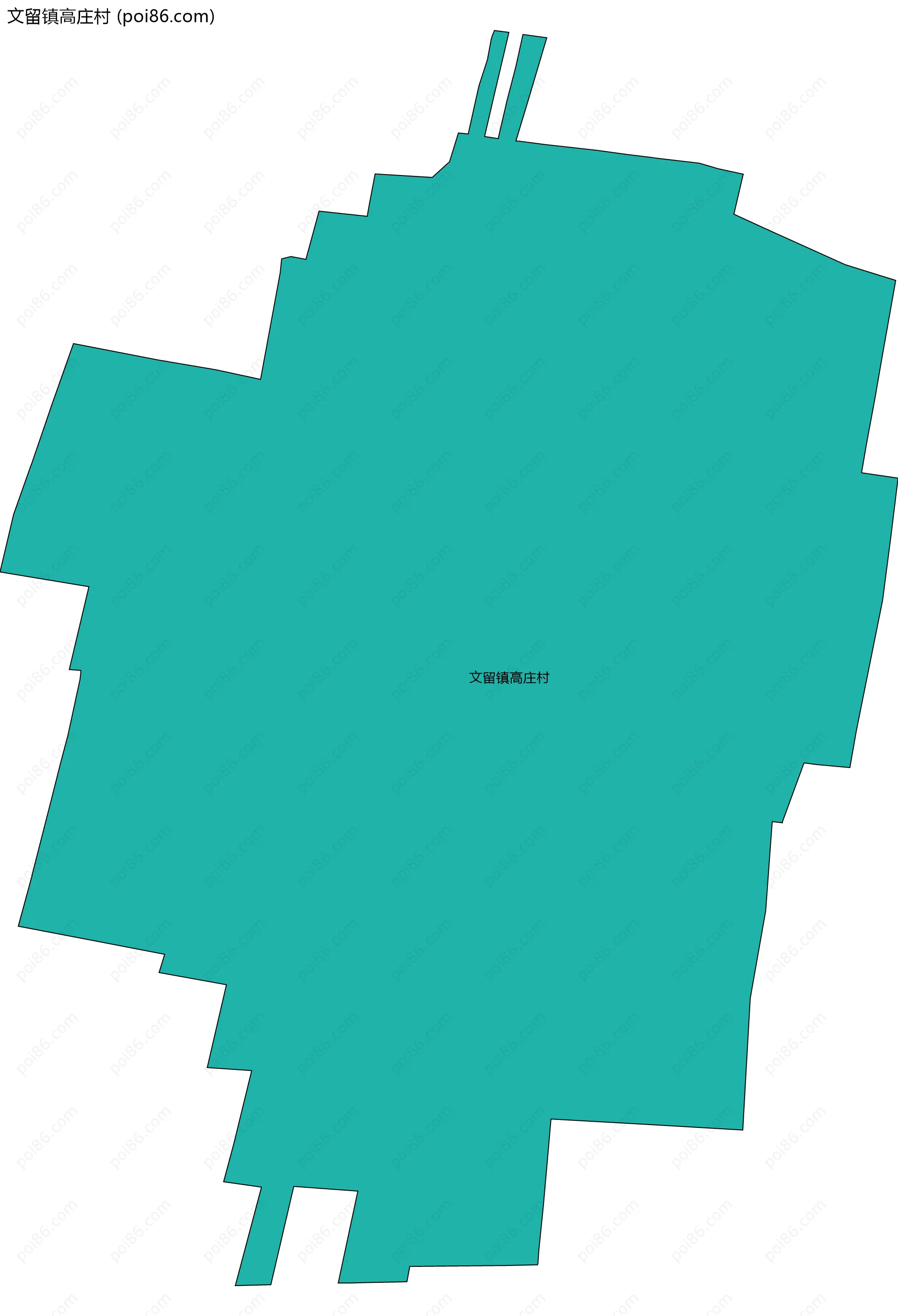 文留镇高庄村边界地图