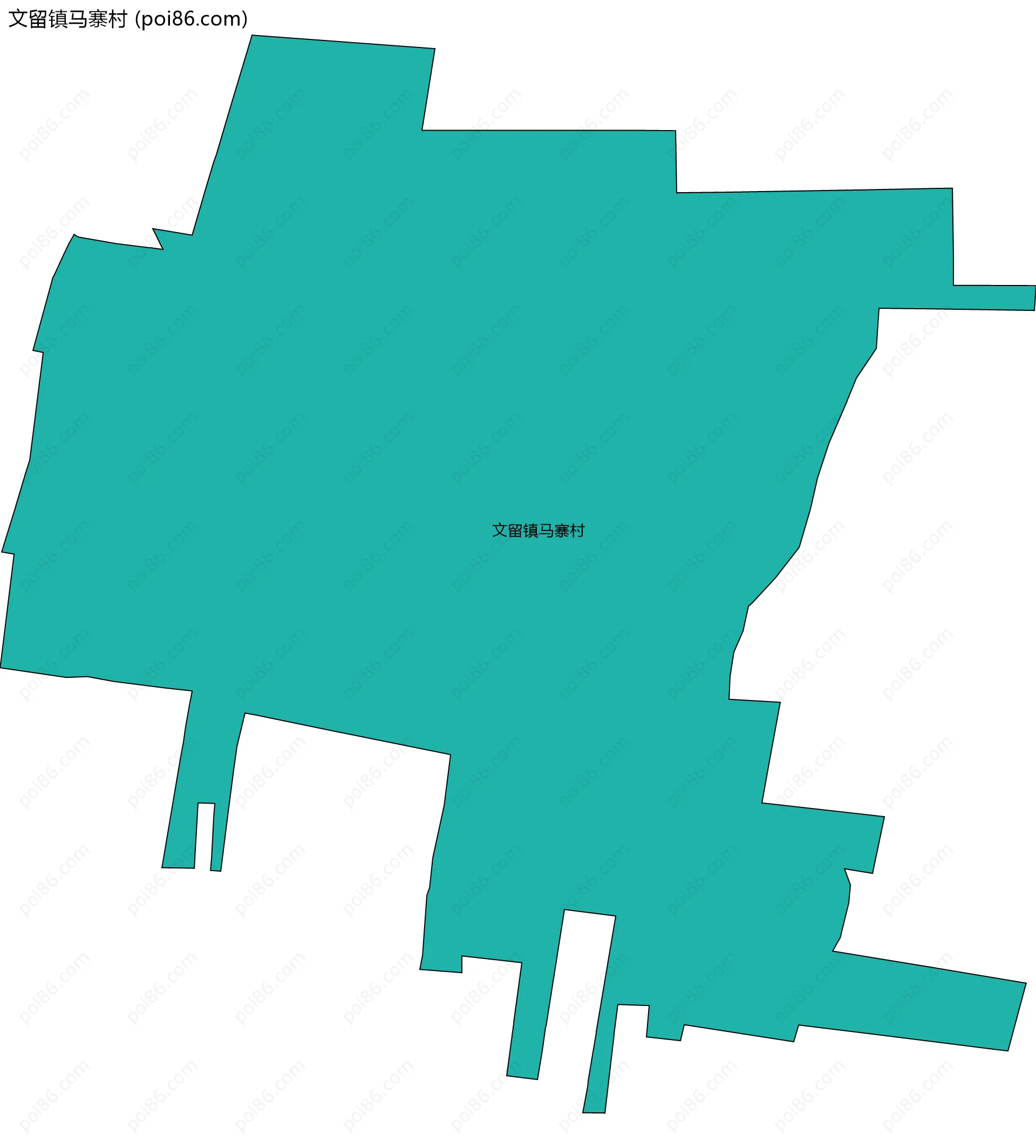文留镇马寨村边界地图