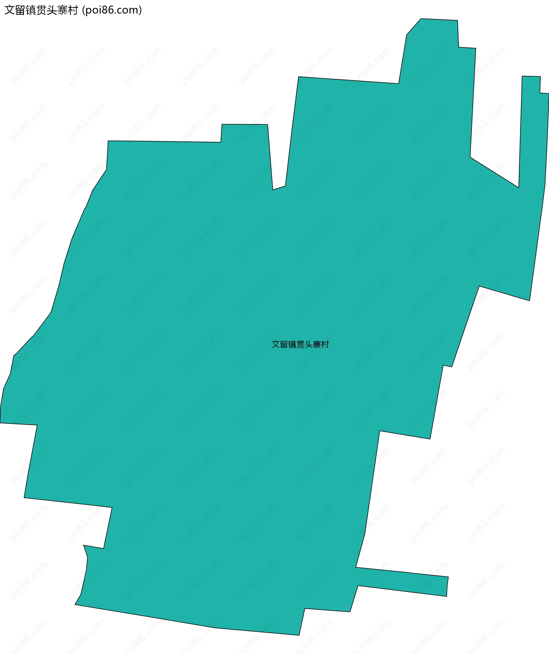 文留镇贯头寨村边界地图