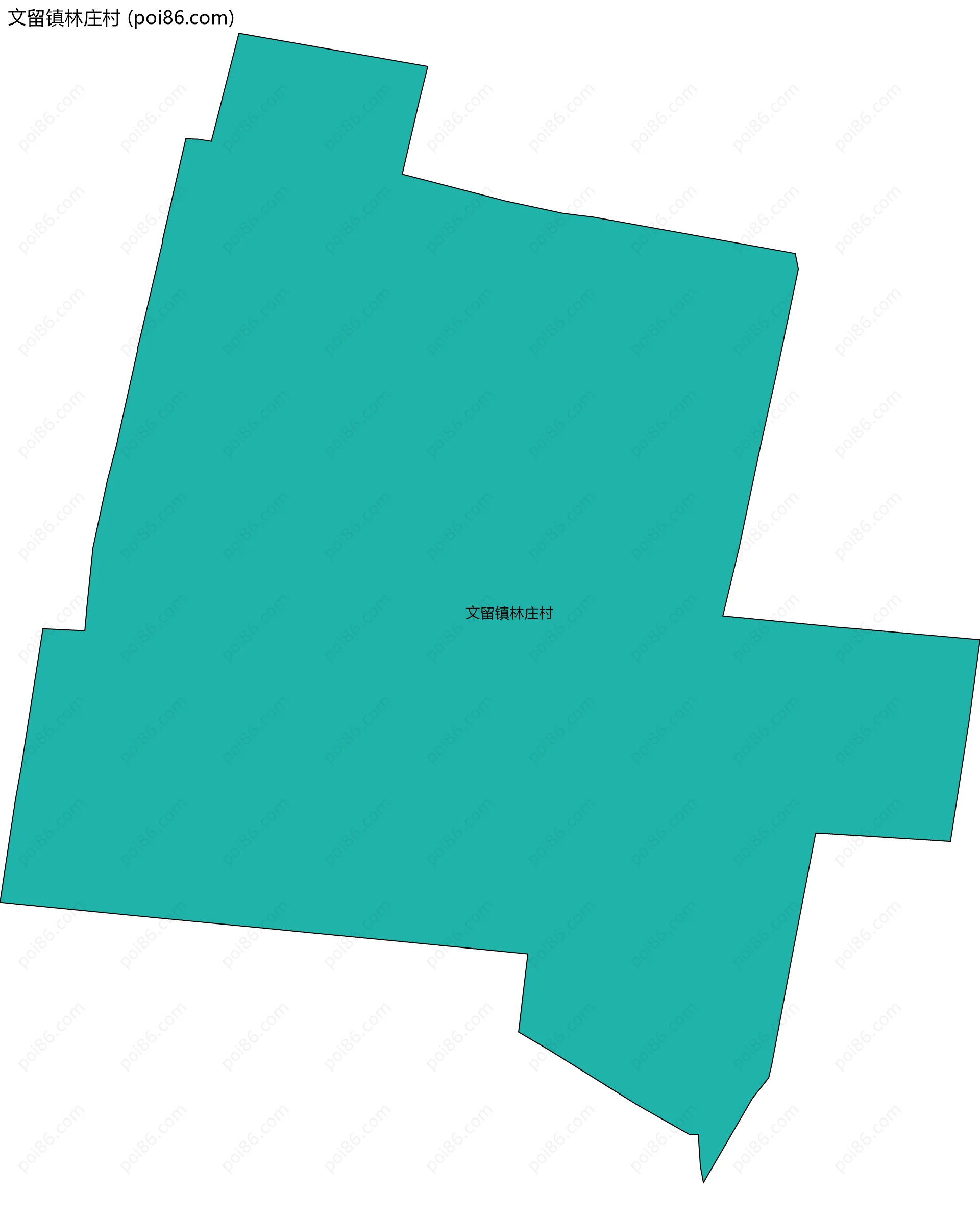 文留镇林庄村边界地图