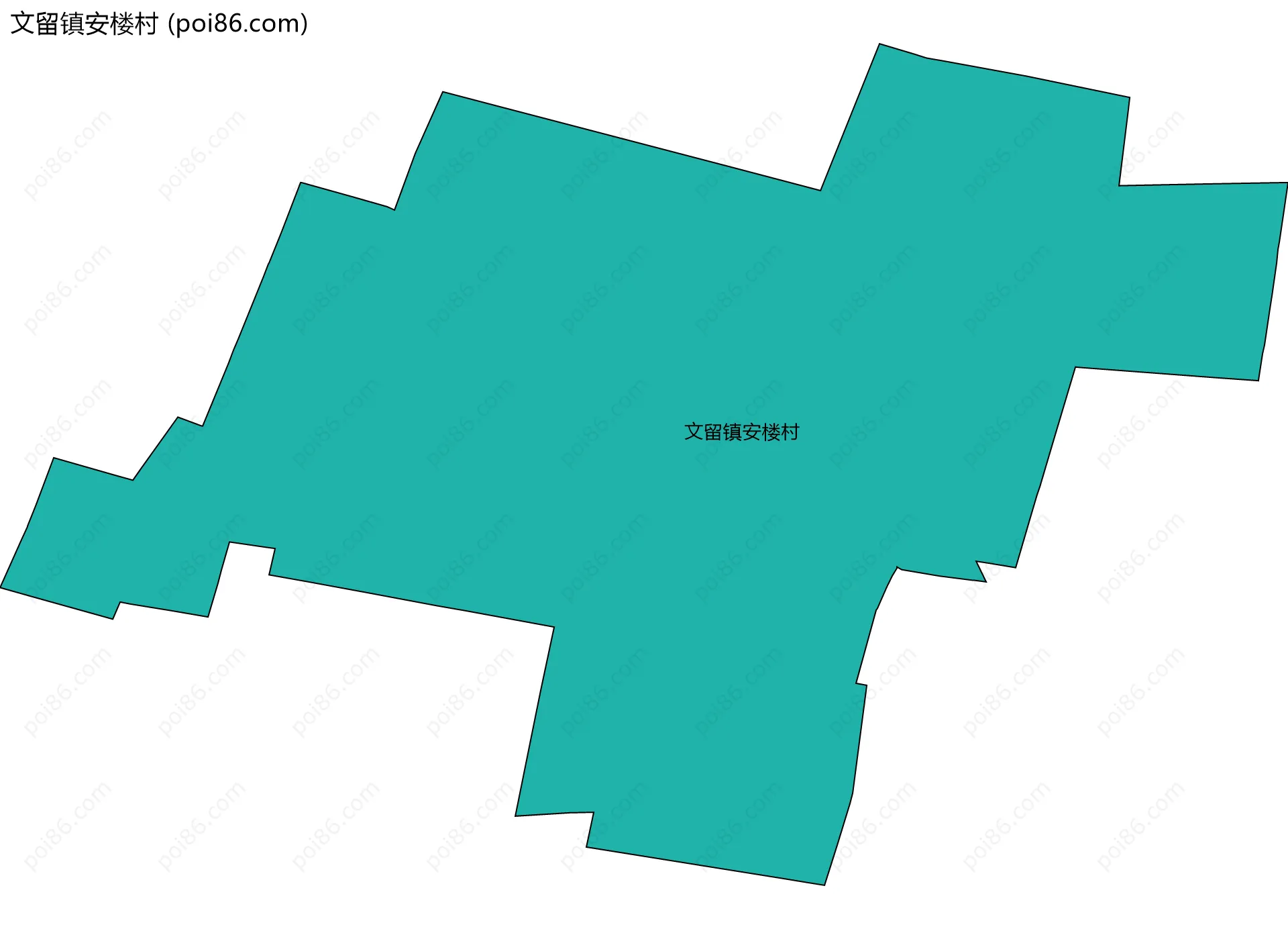 文留镇安楼村边界地图