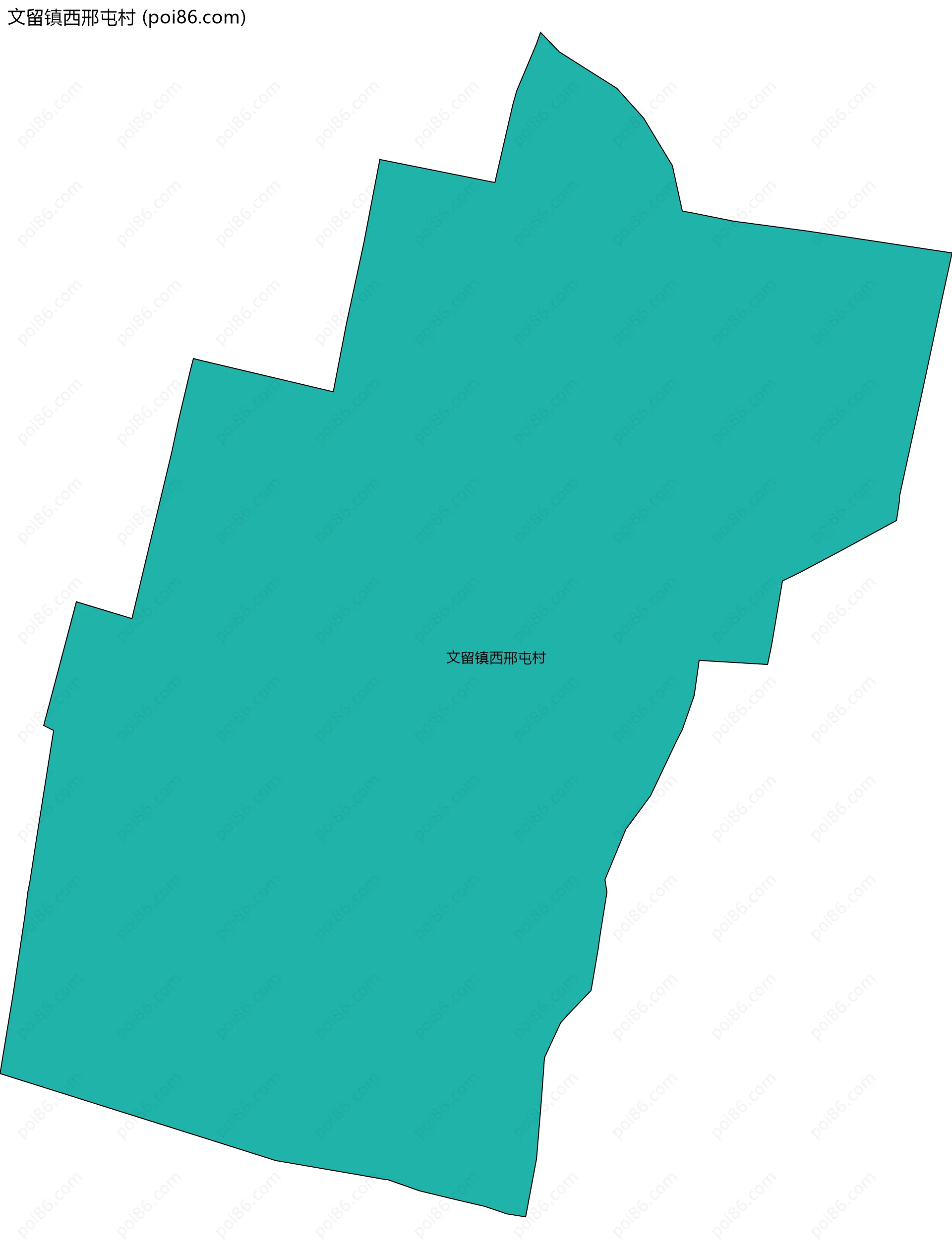 文留镇西邢屯村边界地图