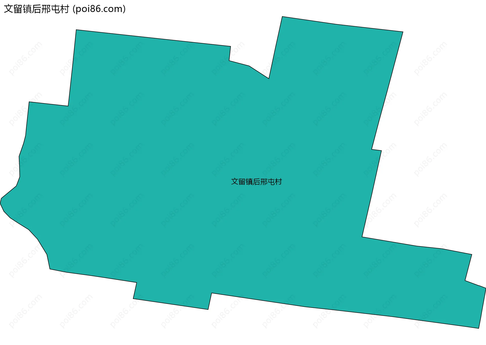 文留镇后邢屯村边界地图