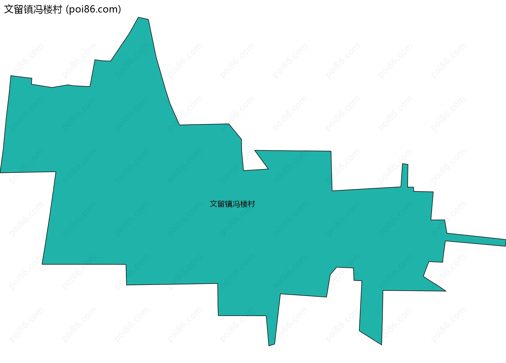 文留镇冯楼村边界地图