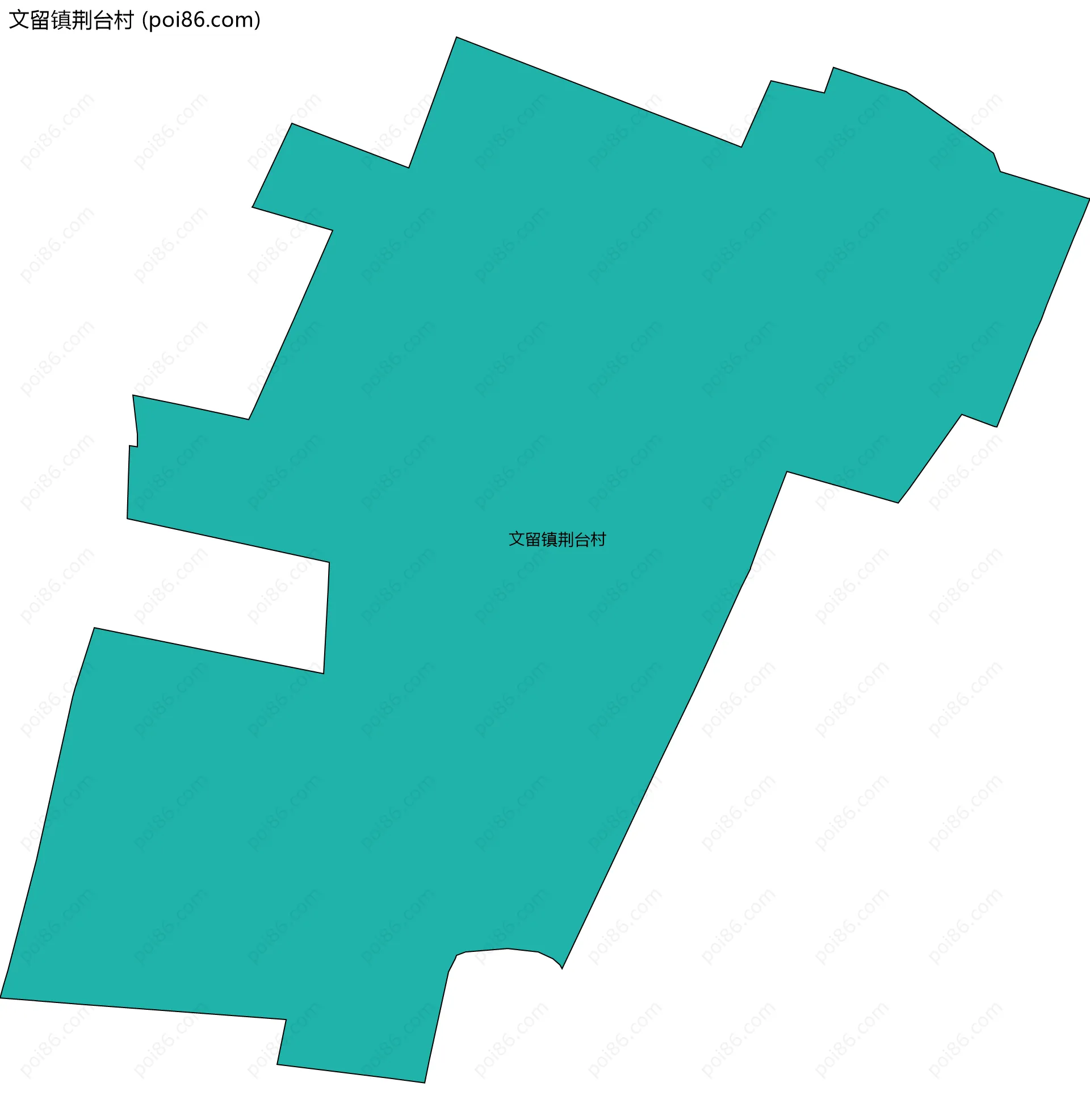 文留镇荆台村边界地图
