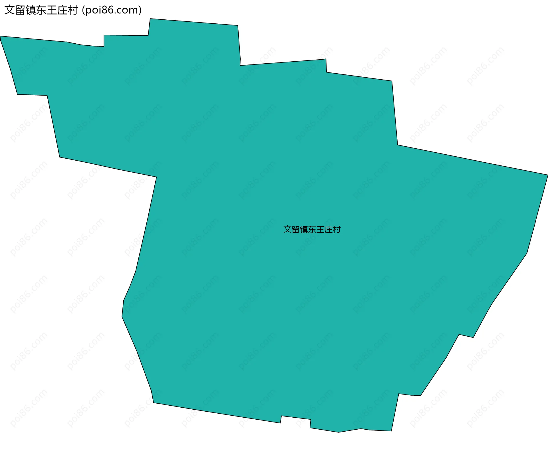 文留镇东王庄村边界地图