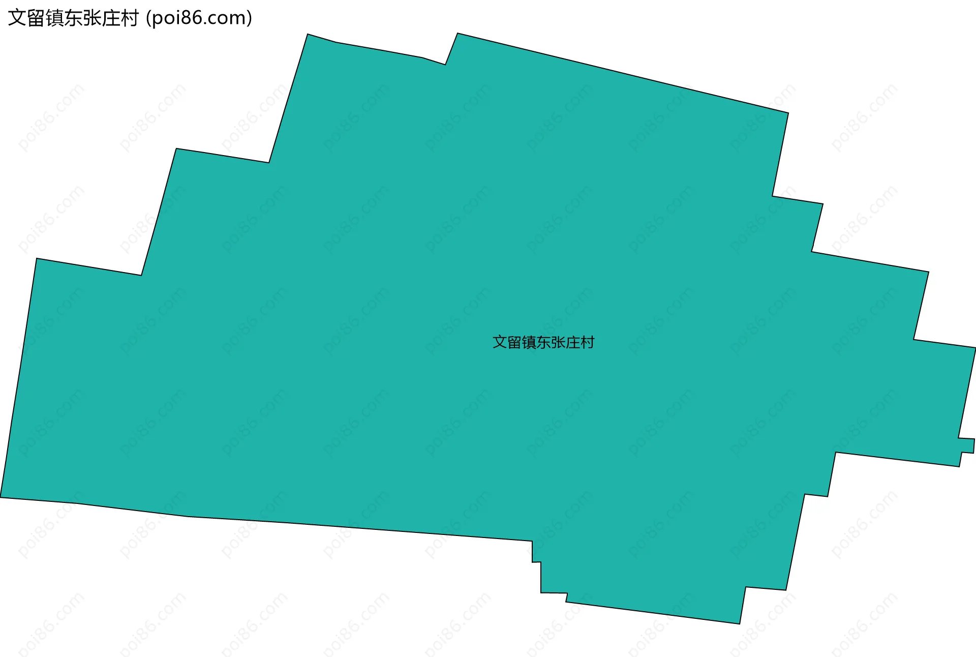 文留镇东张庄村边界地图