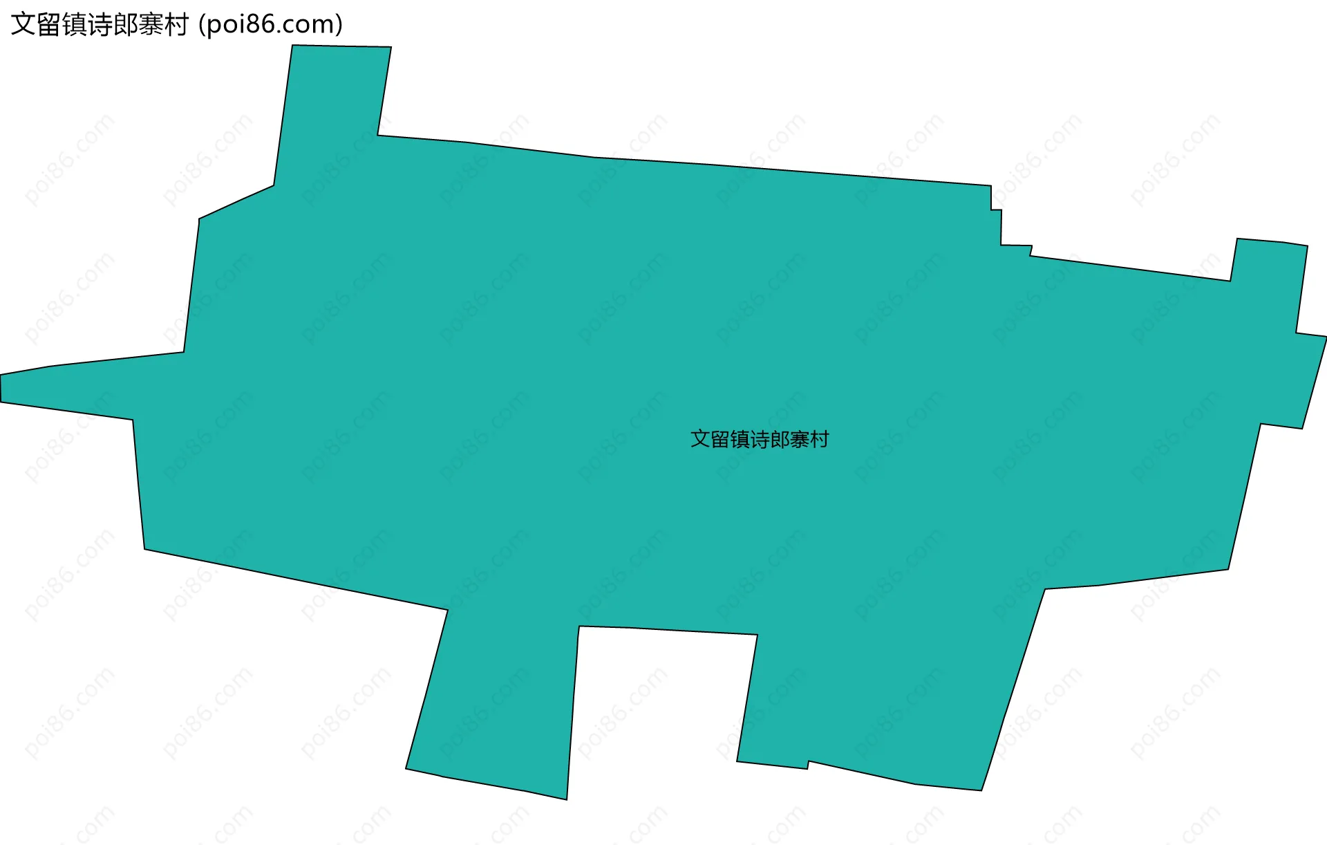 文留镇诗郎寨村边界地图