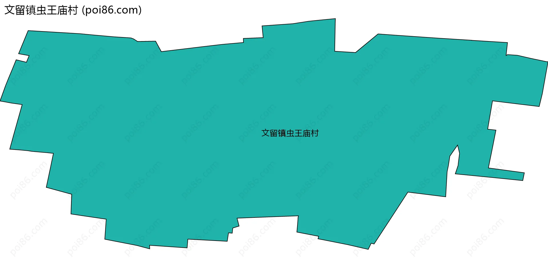 文留镇虫王庙村边界地图