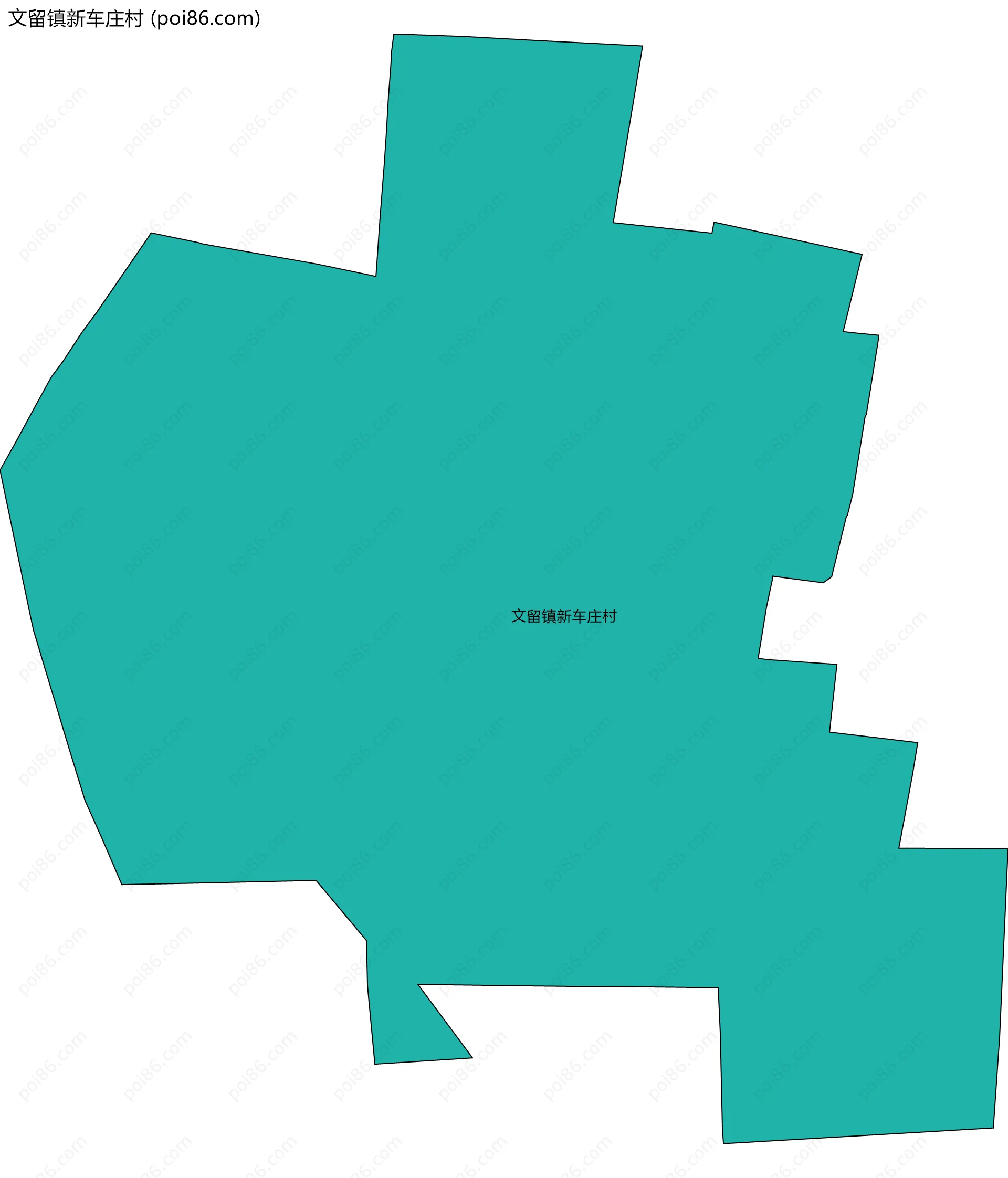 文留镇新车庄村边界地图