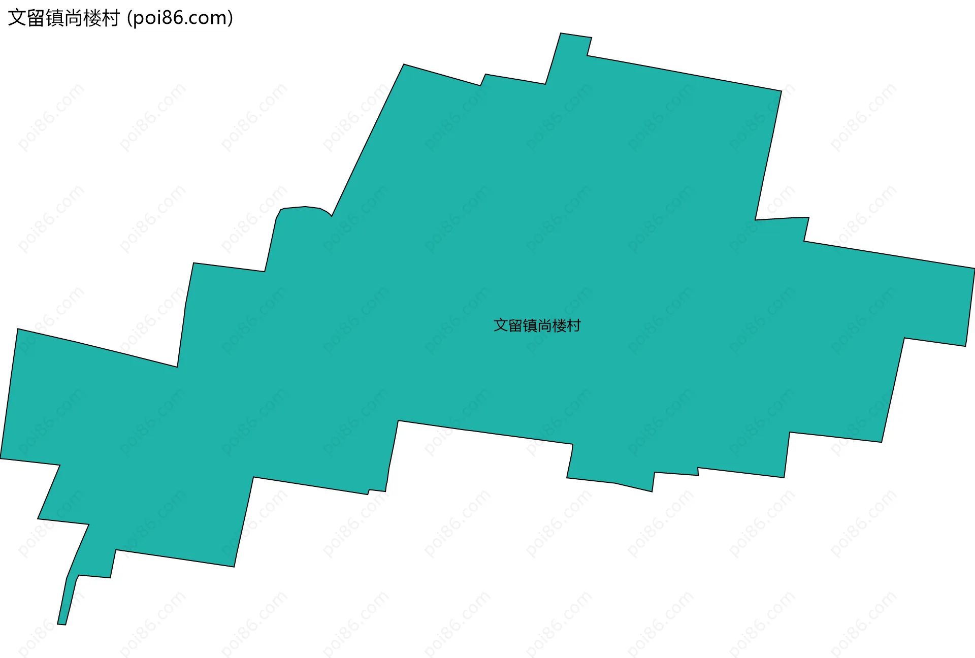 文留镇尚楼村边界地图