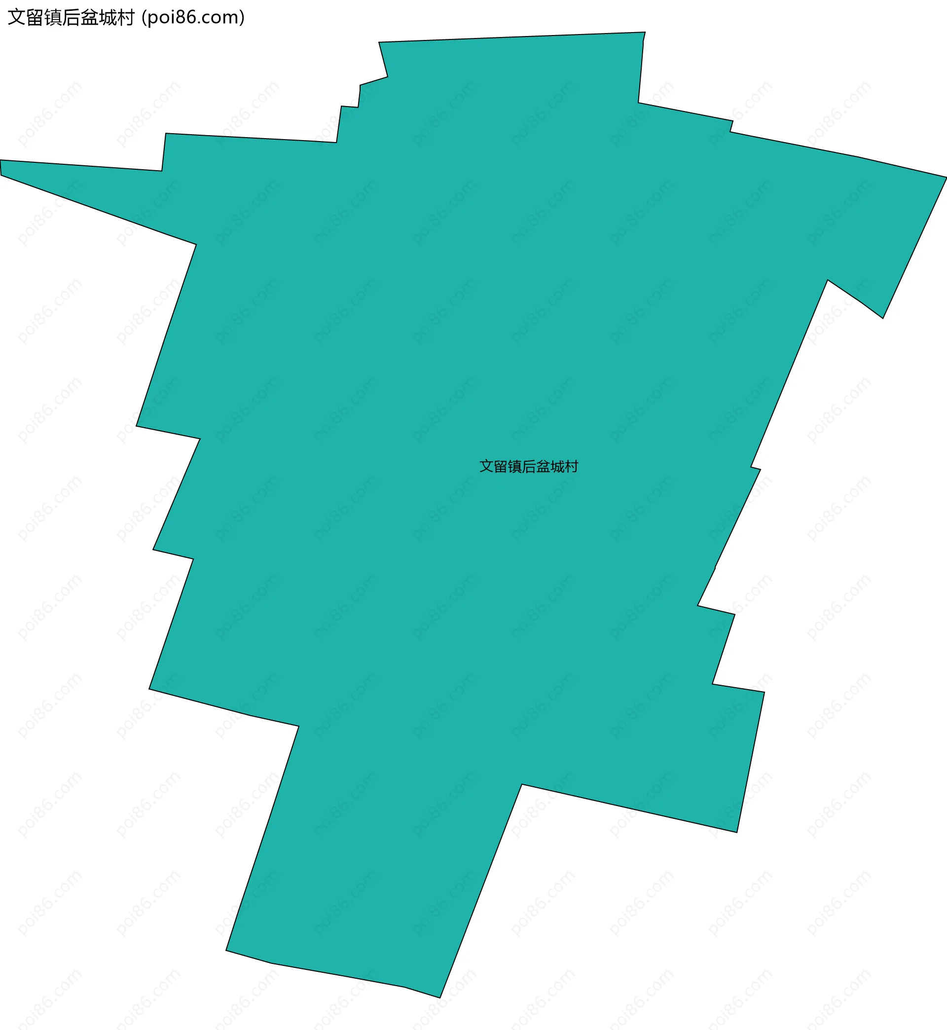 文留镇后盆城村边界地图