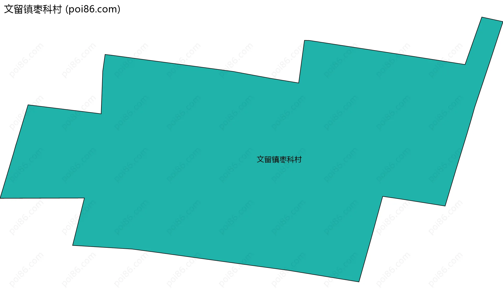 文留镇枣科村边界地图