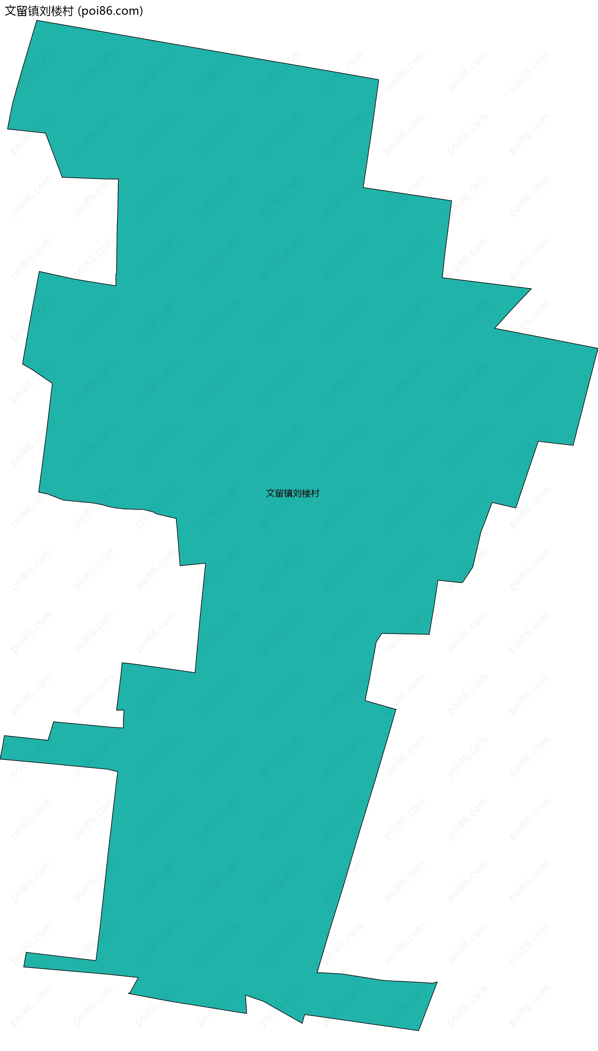 文留镇刘楼村边界地图