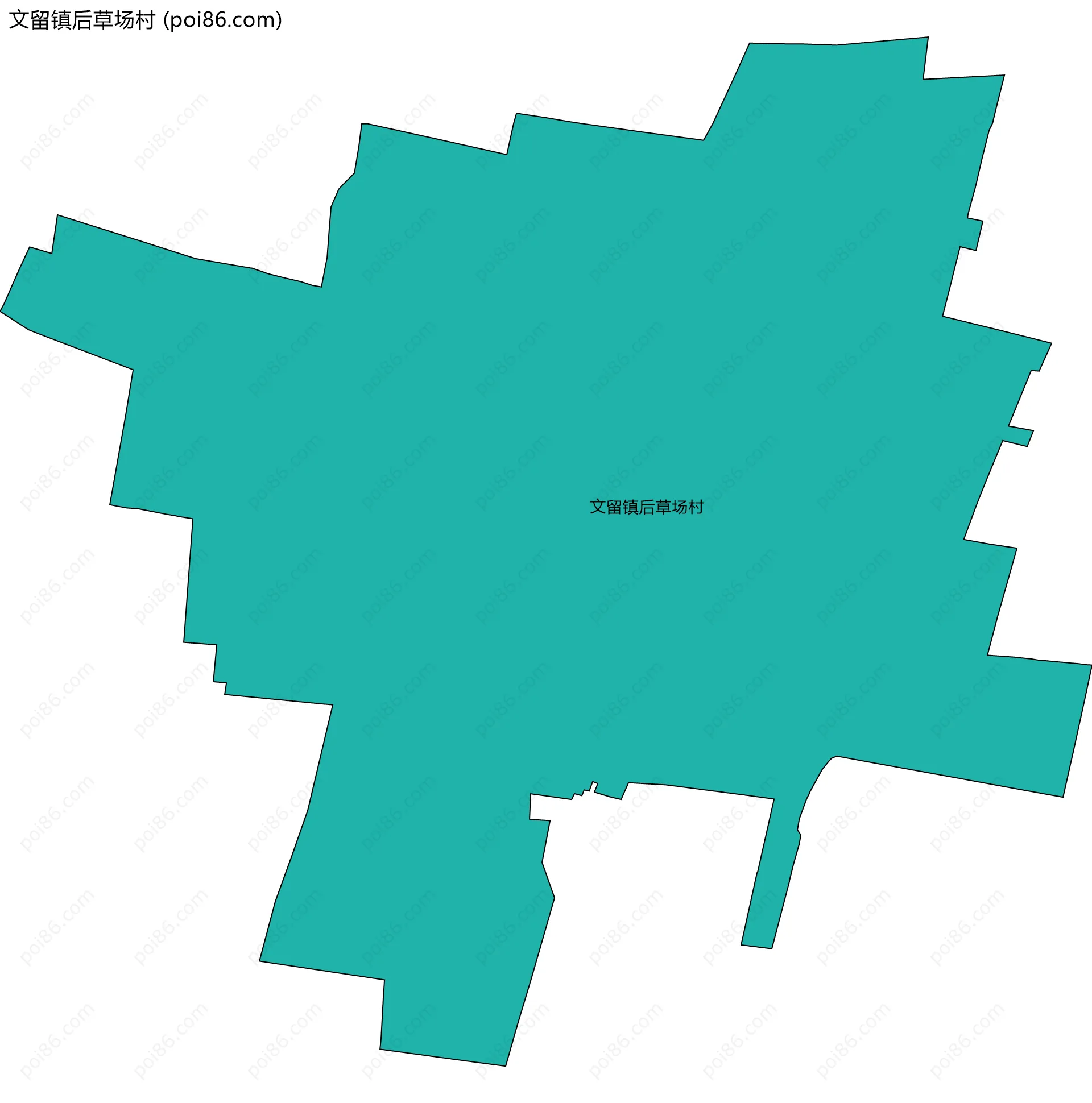 文留镇后草场村边界地图