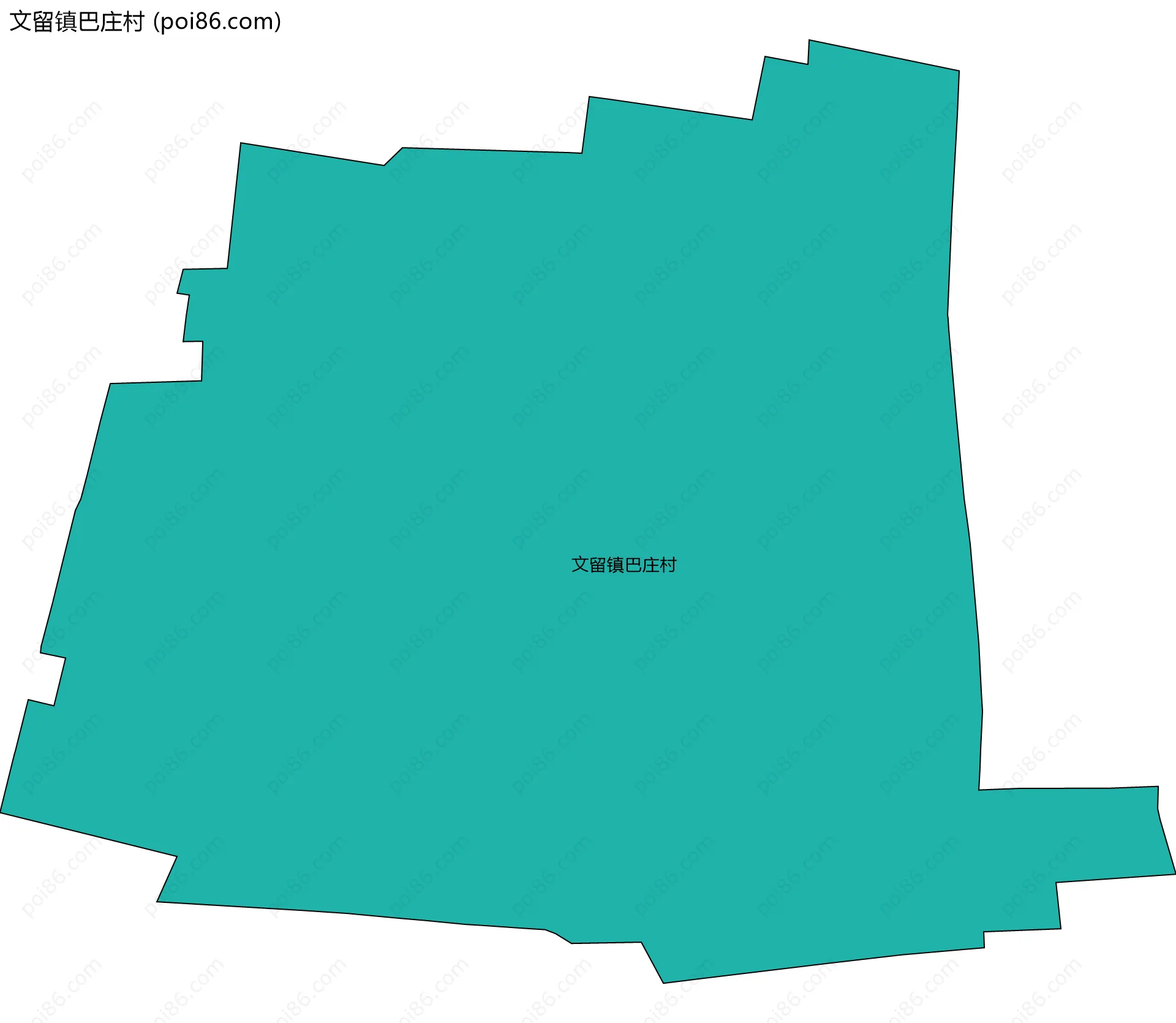 文留镇巴庄村边界地图