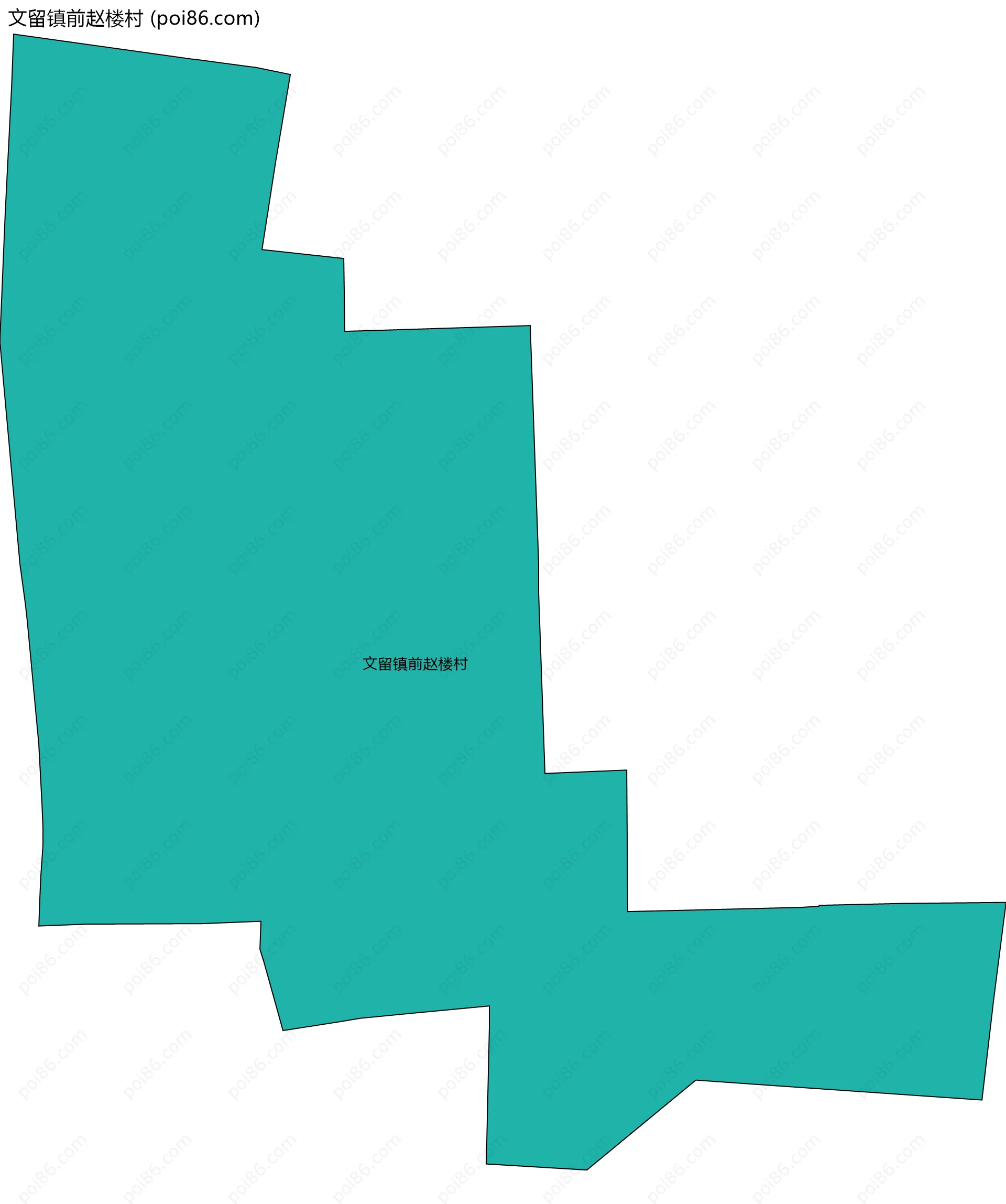 文留镇前赵楼村边界地图
