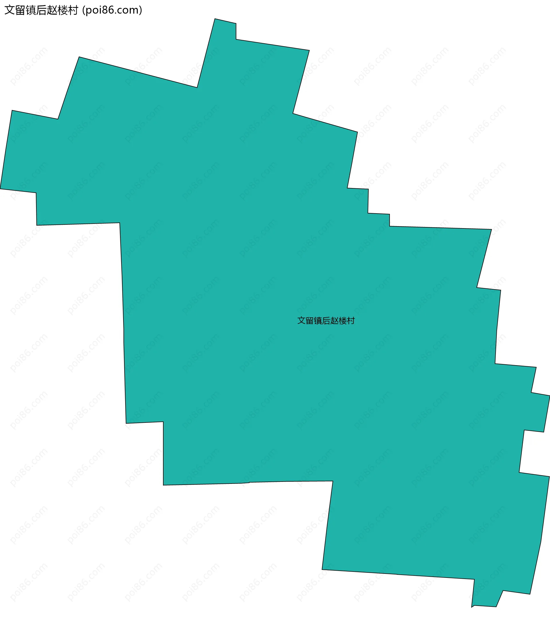 文留镇后赵楼村边界地图