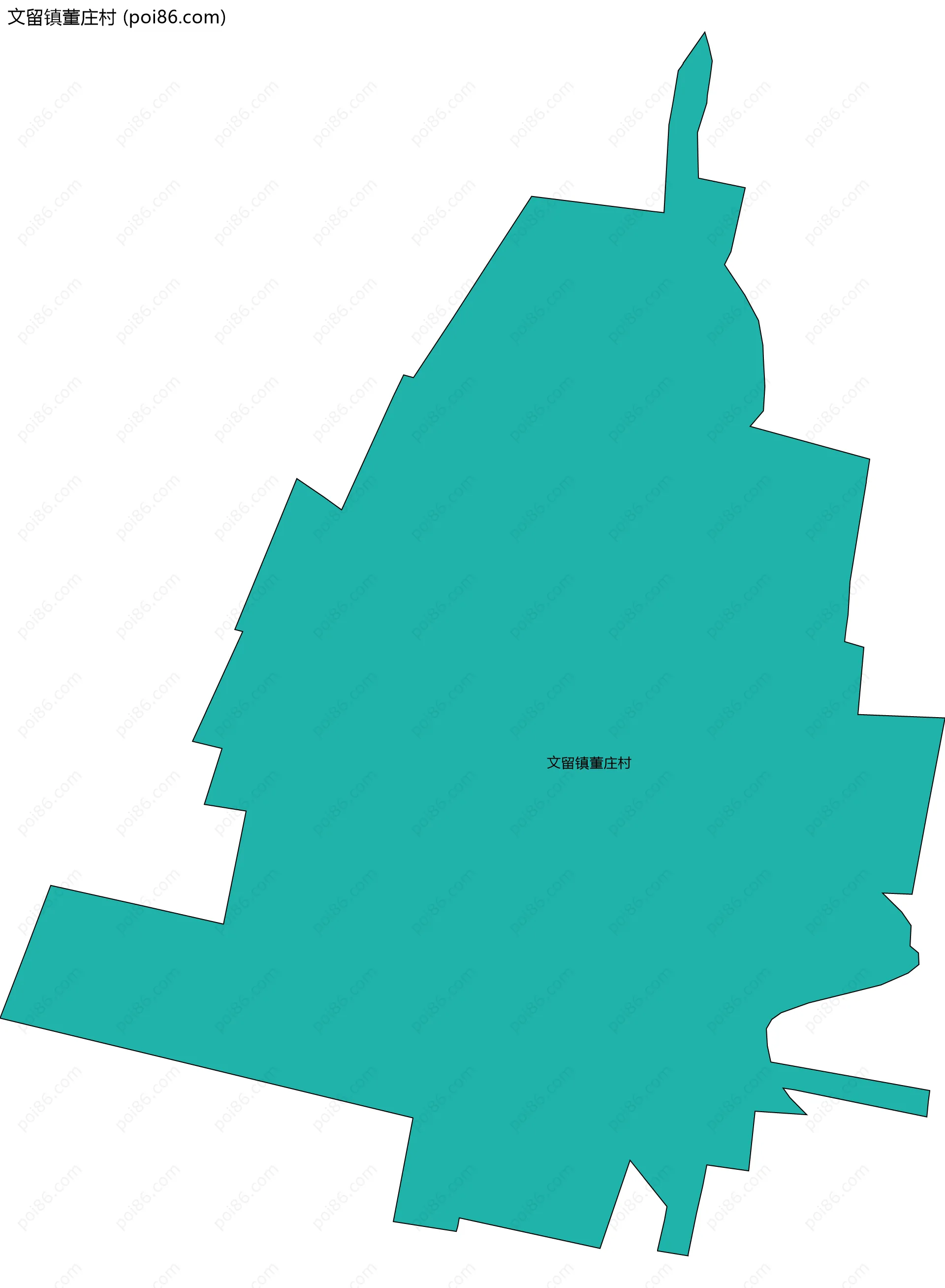 文留镇董庄村边界地图