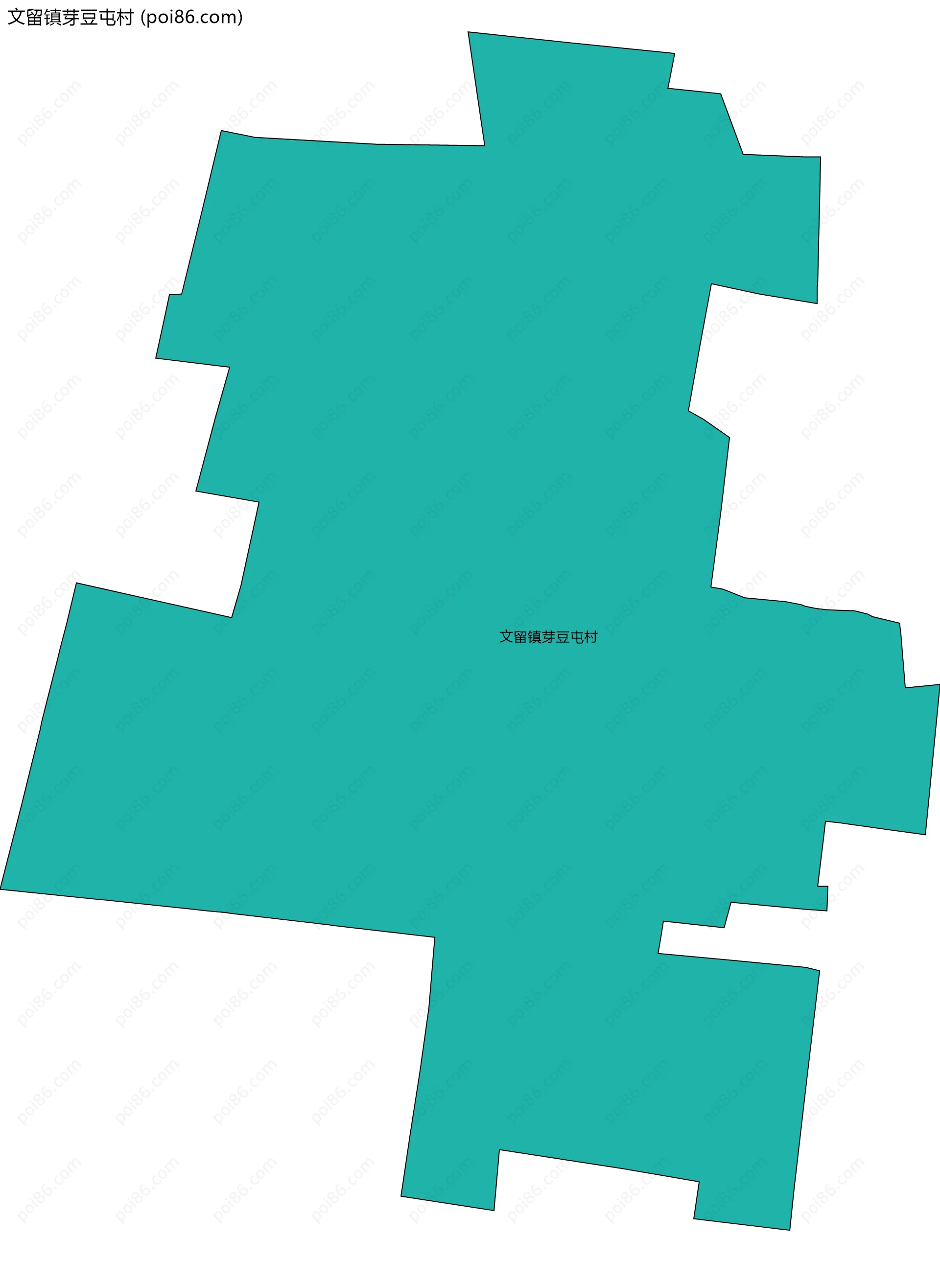 文留镇芽豆屯村边界地图