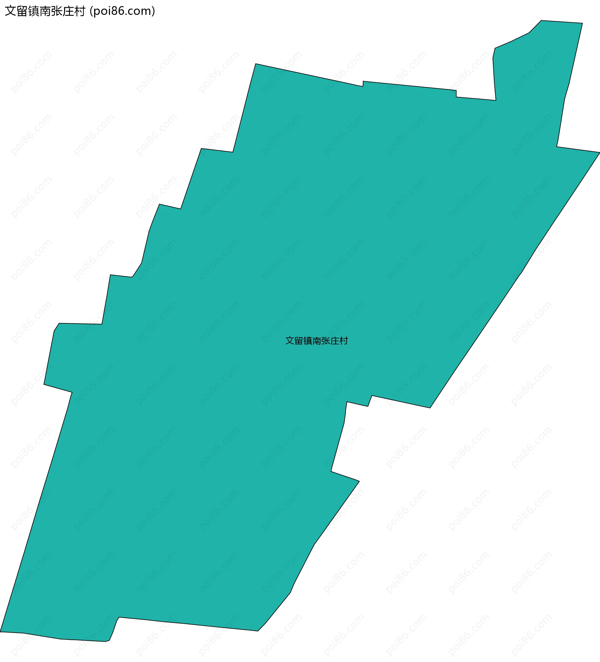 文留镇南张庄村边界地图