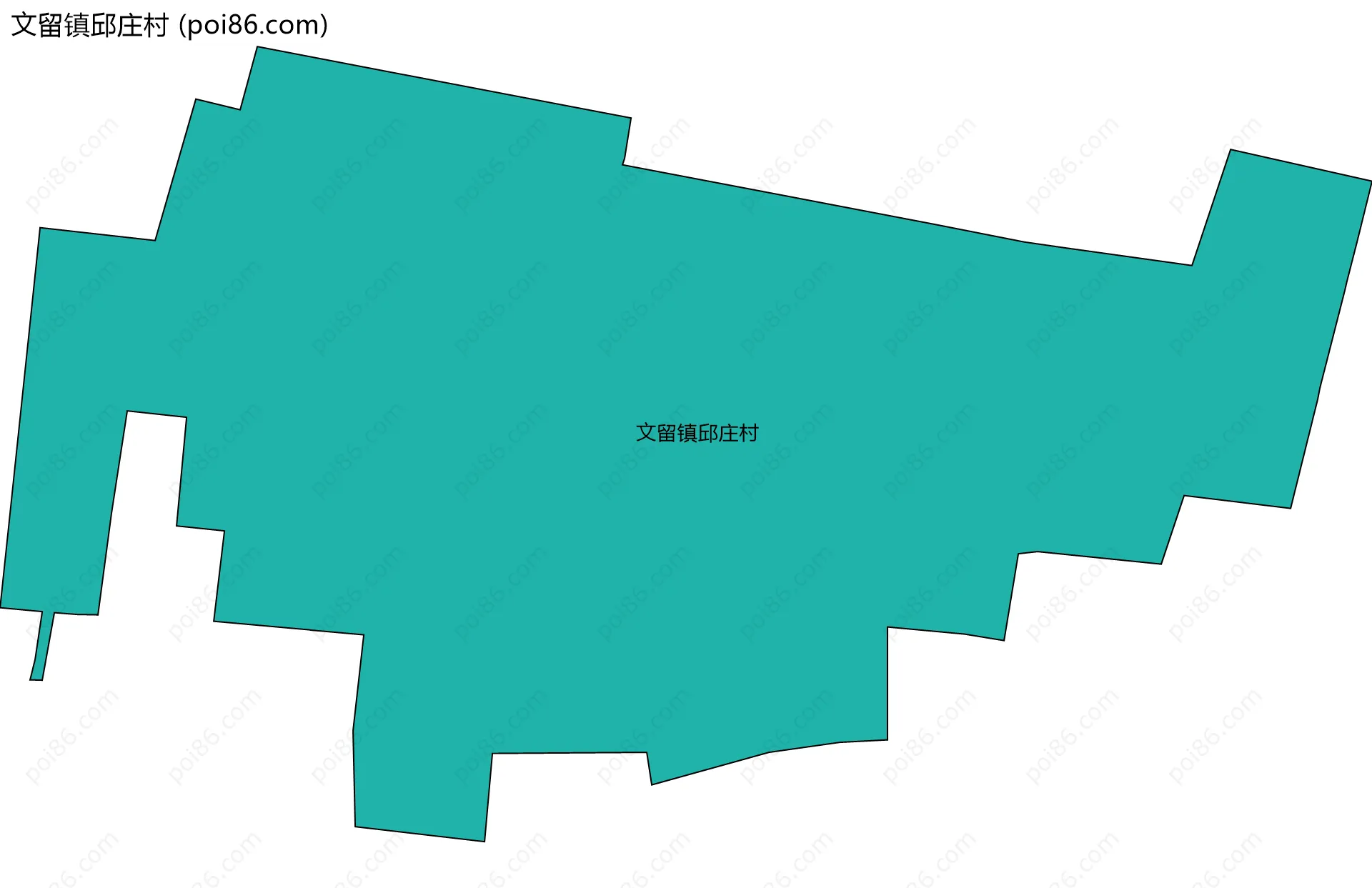 文留镇邱庄村边界地图