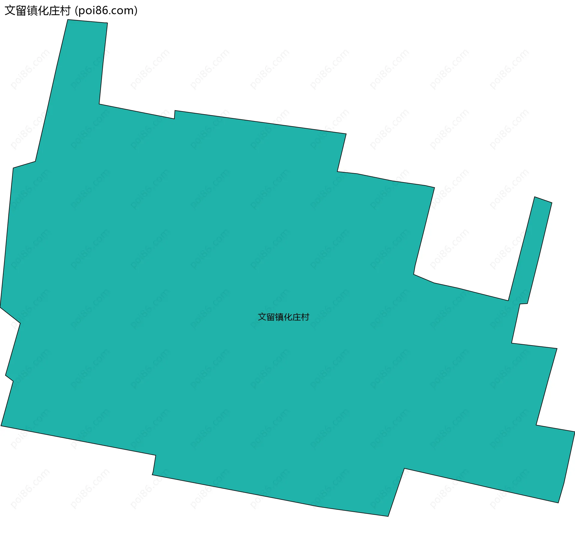 文留镇化庄村边界地图