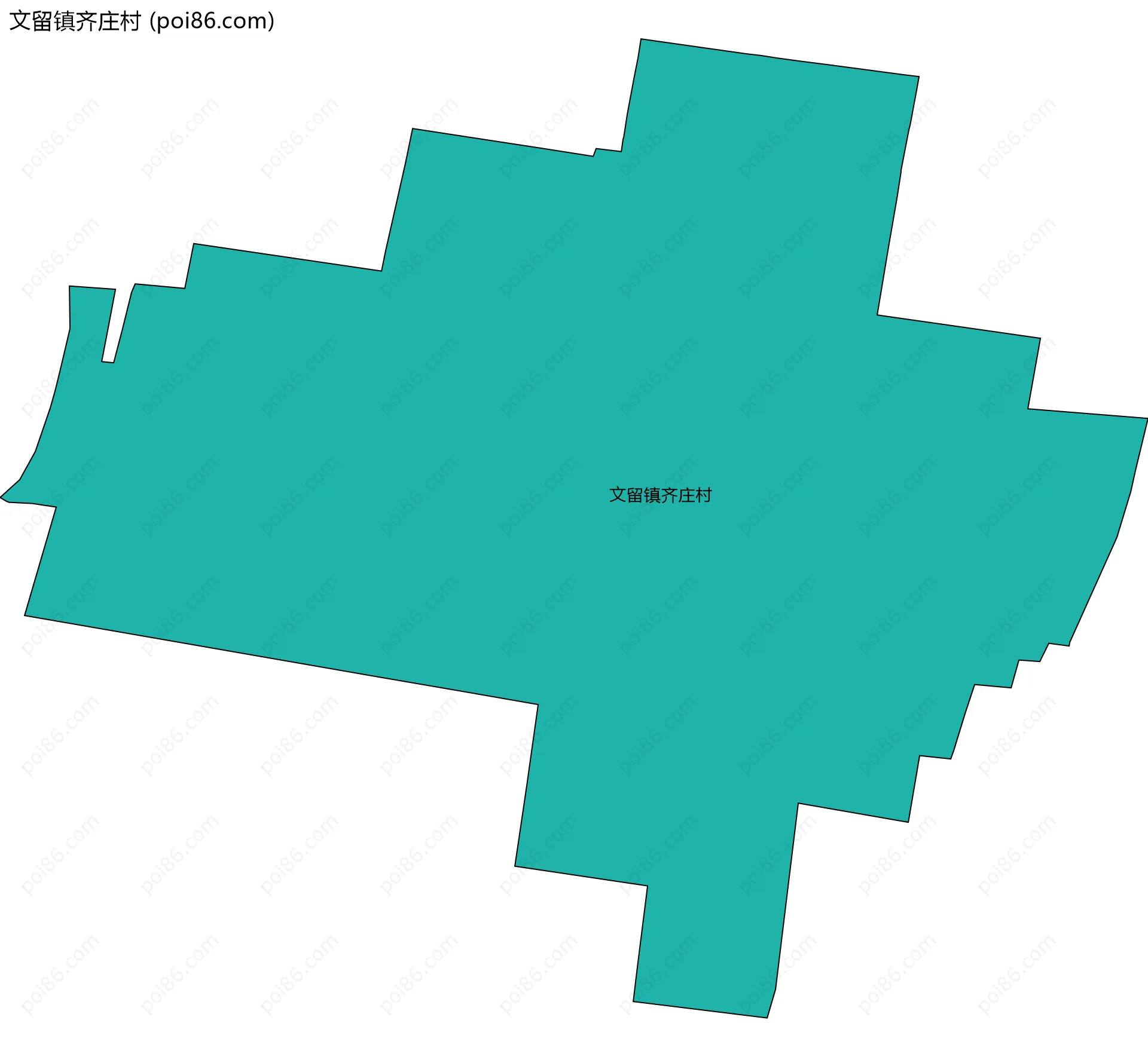 文留镇齐庄村边界地图