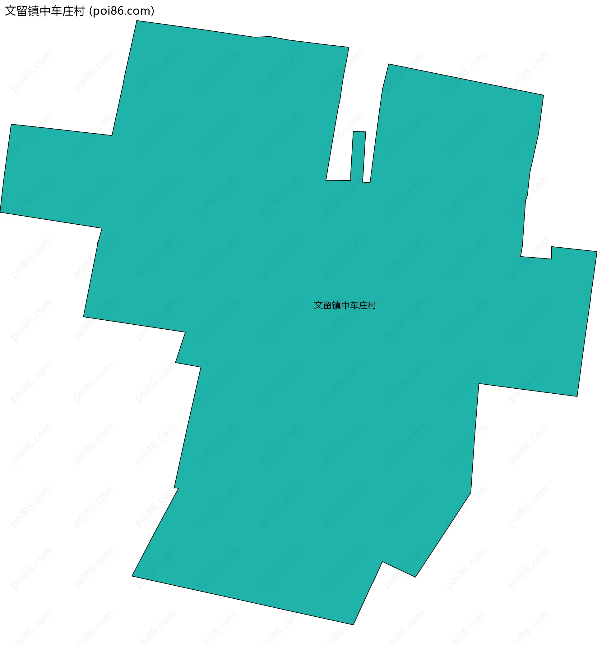 文留镇中车庄村边界地图