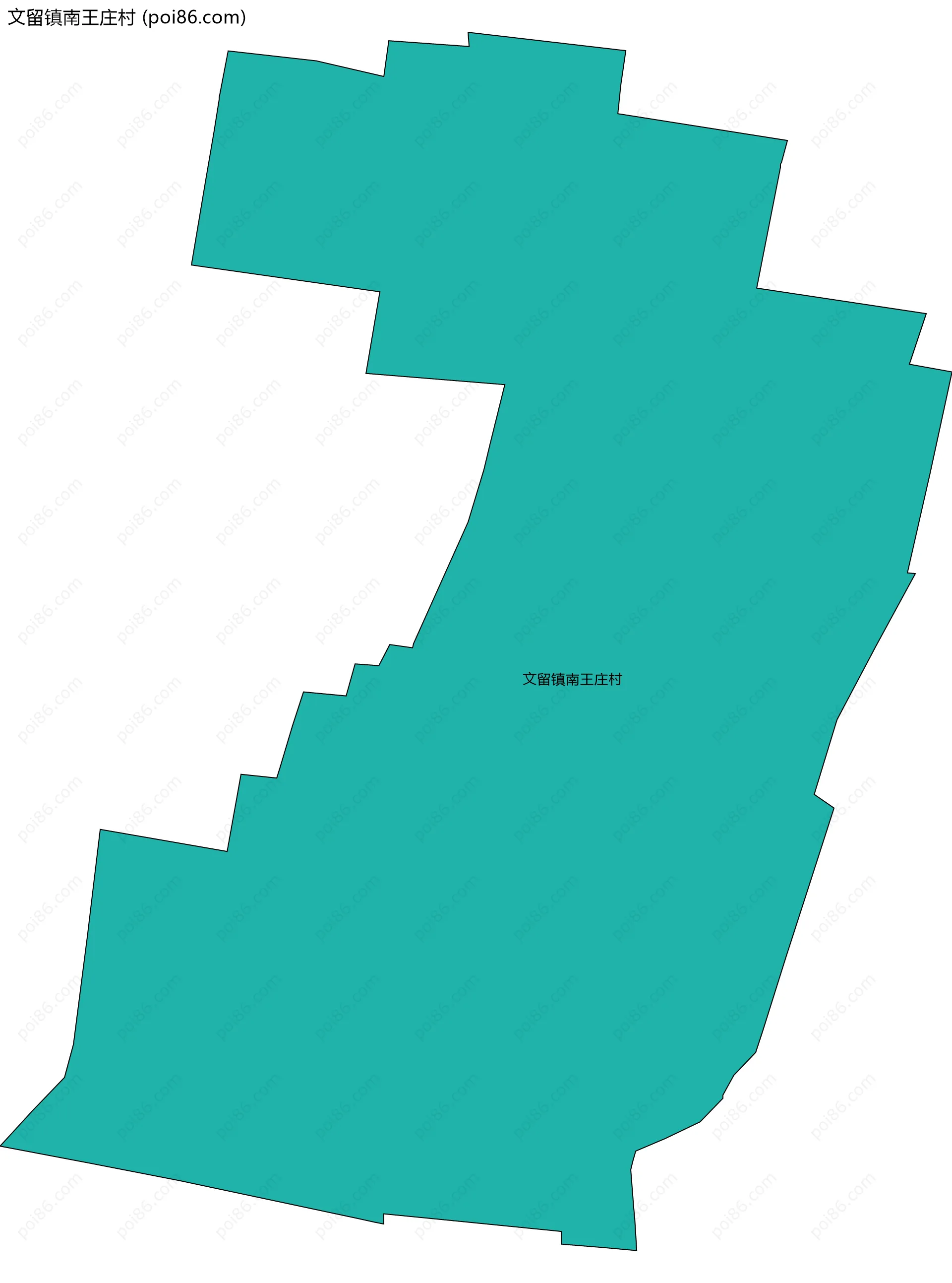 文留镇南王庄村边界地图