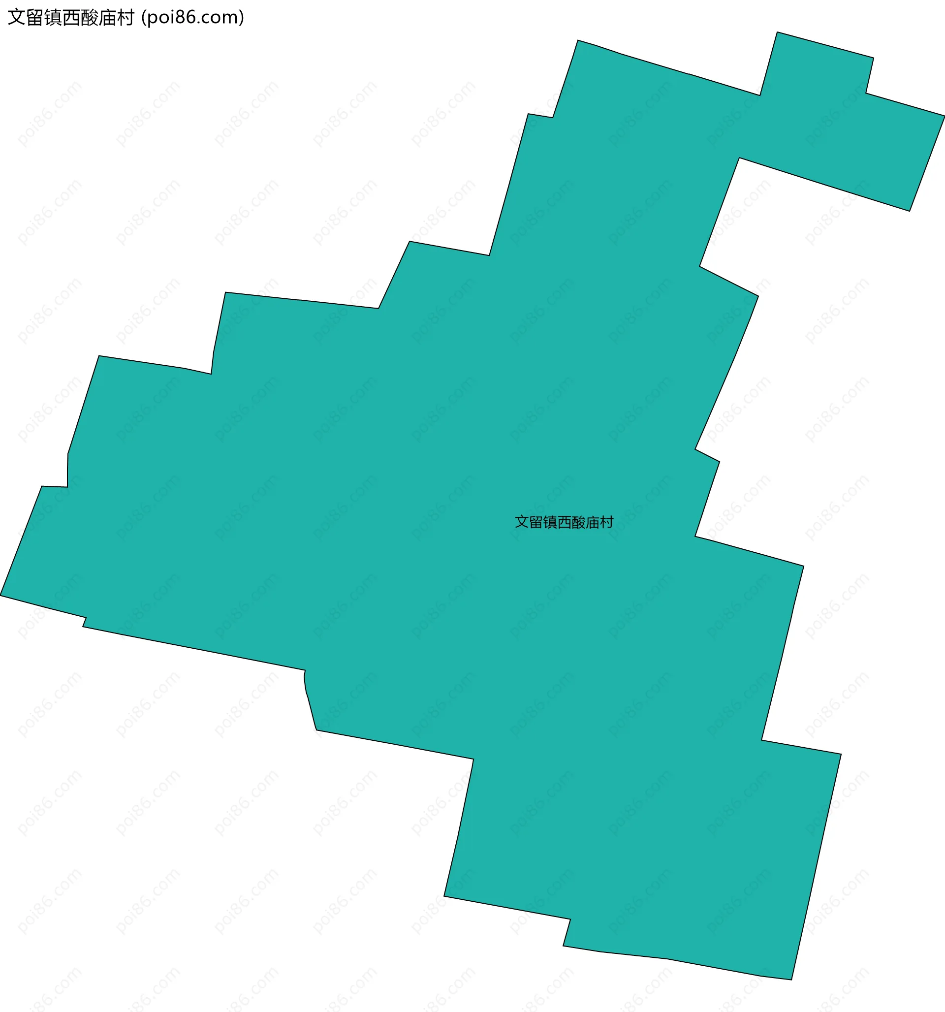 文留镇西酸庙村边界地图