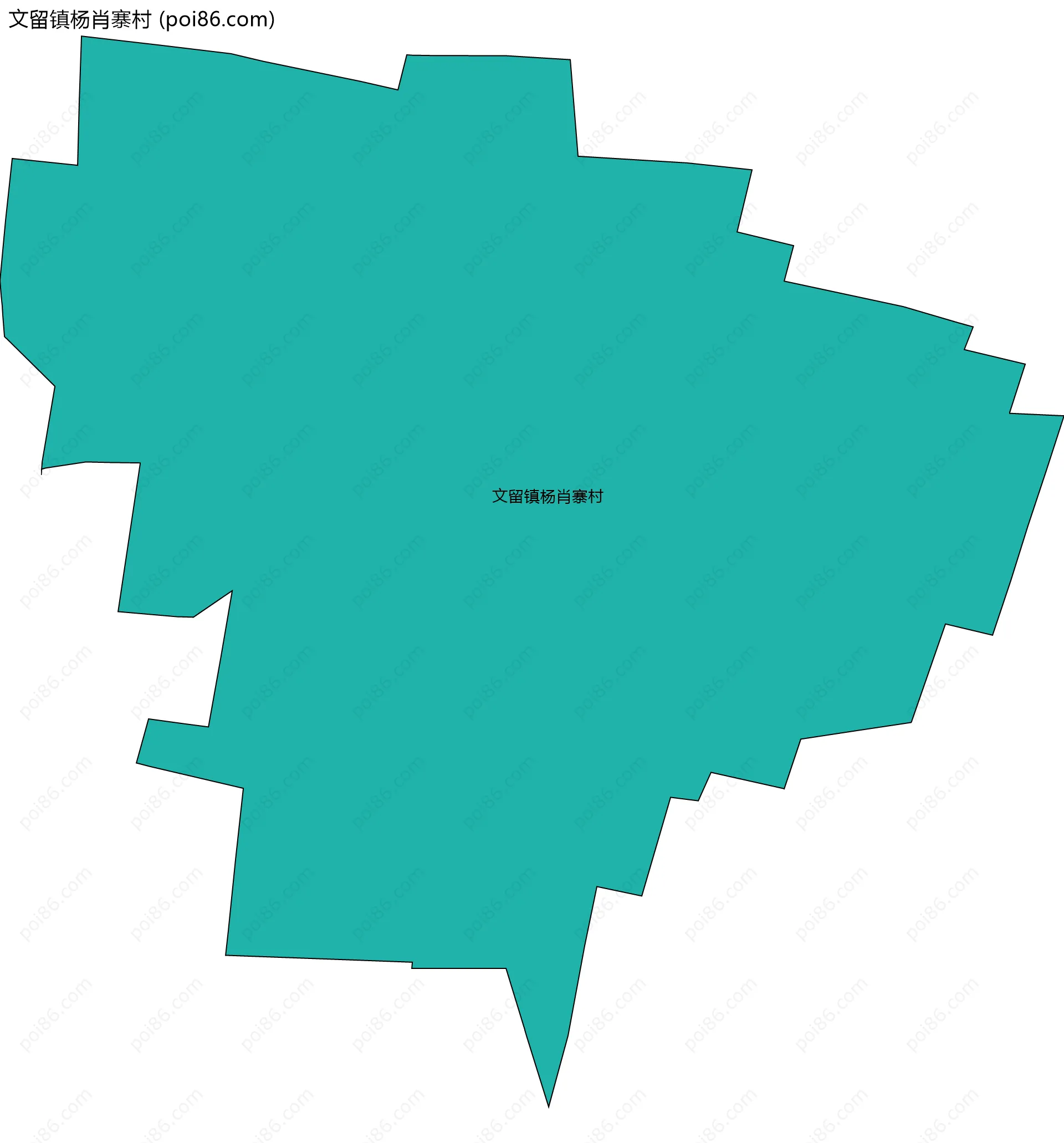 文留镇杨肖寨村边界地图