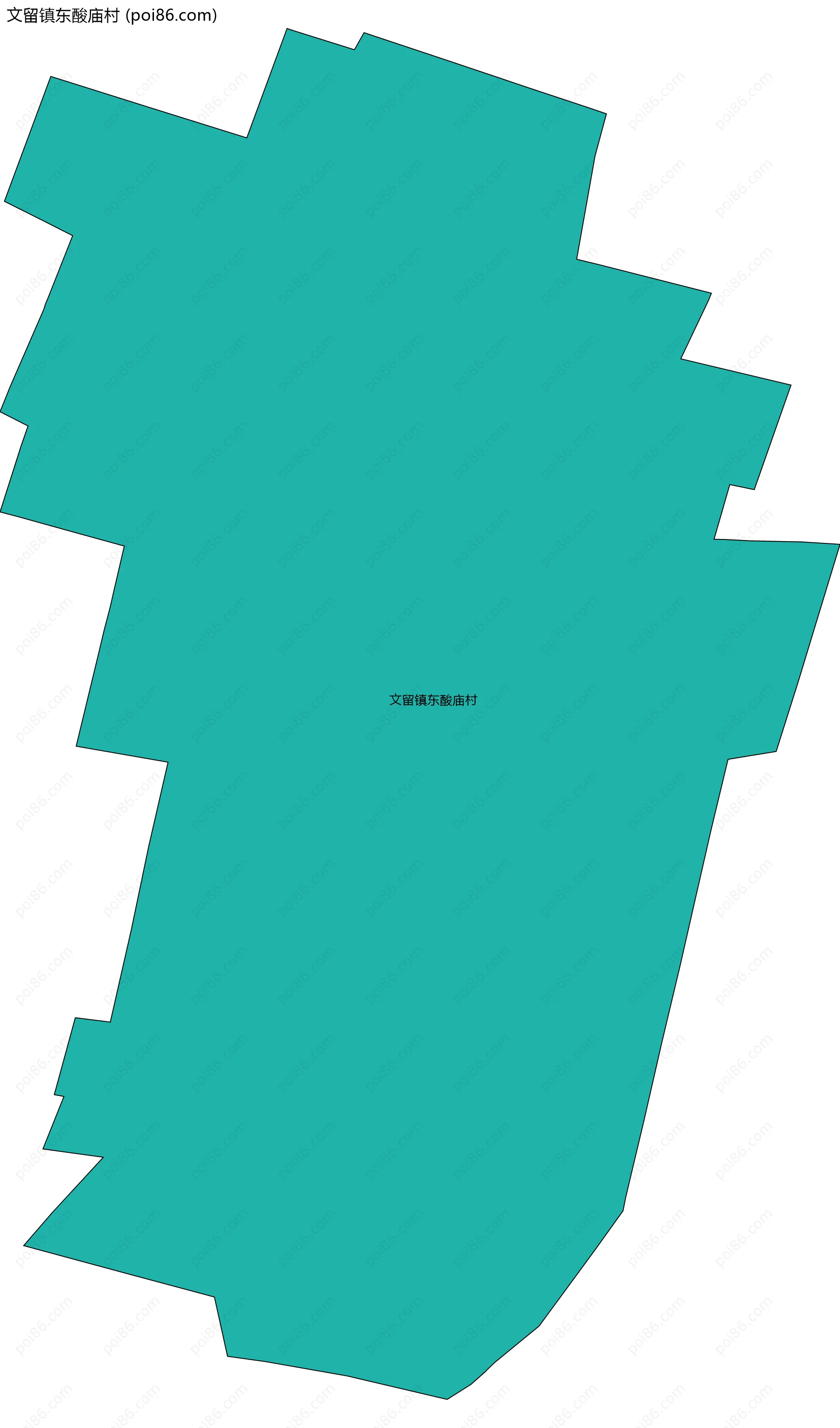 文留镇东酸庙村边界地图