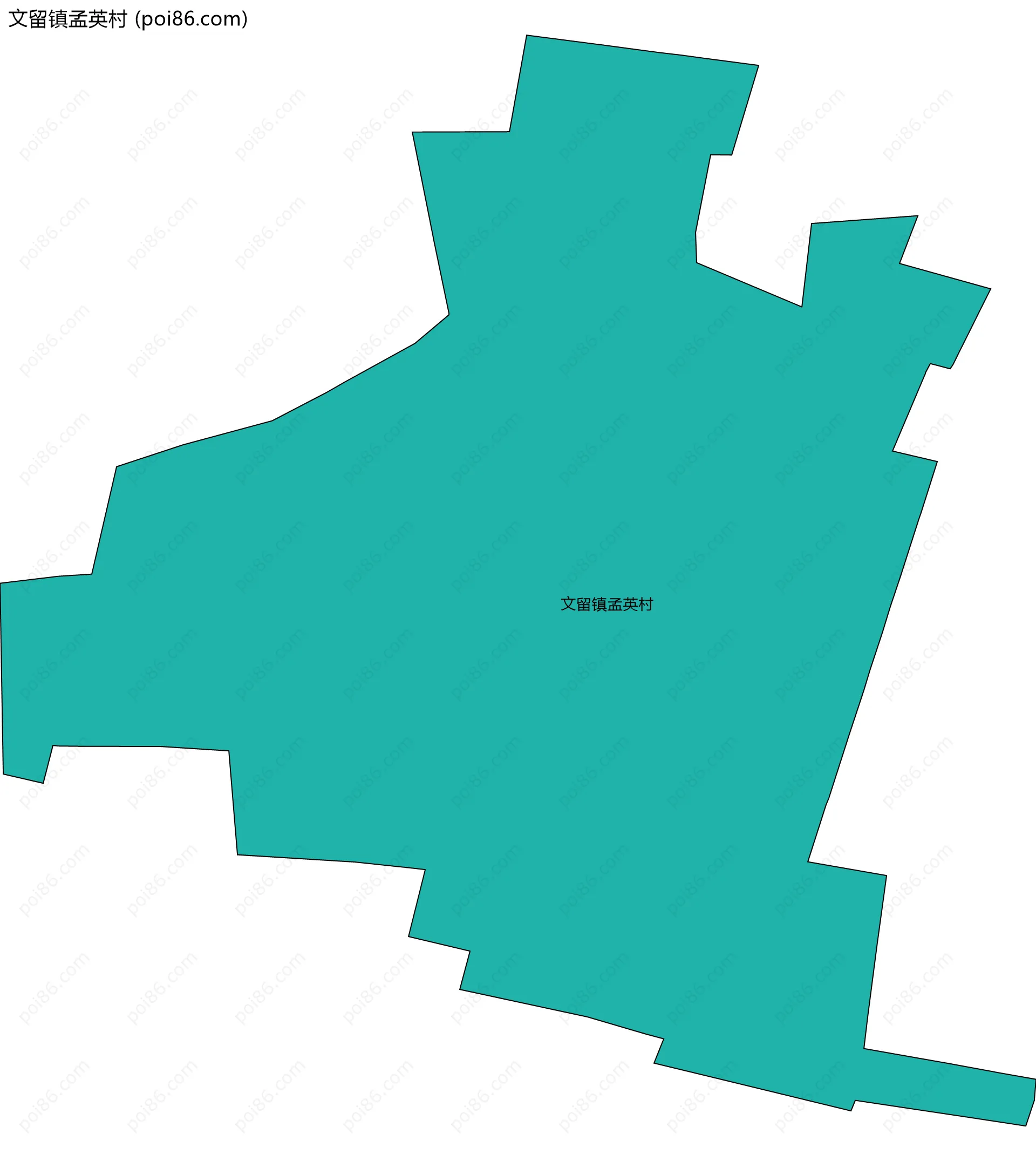 文留镇孟英村边界地图